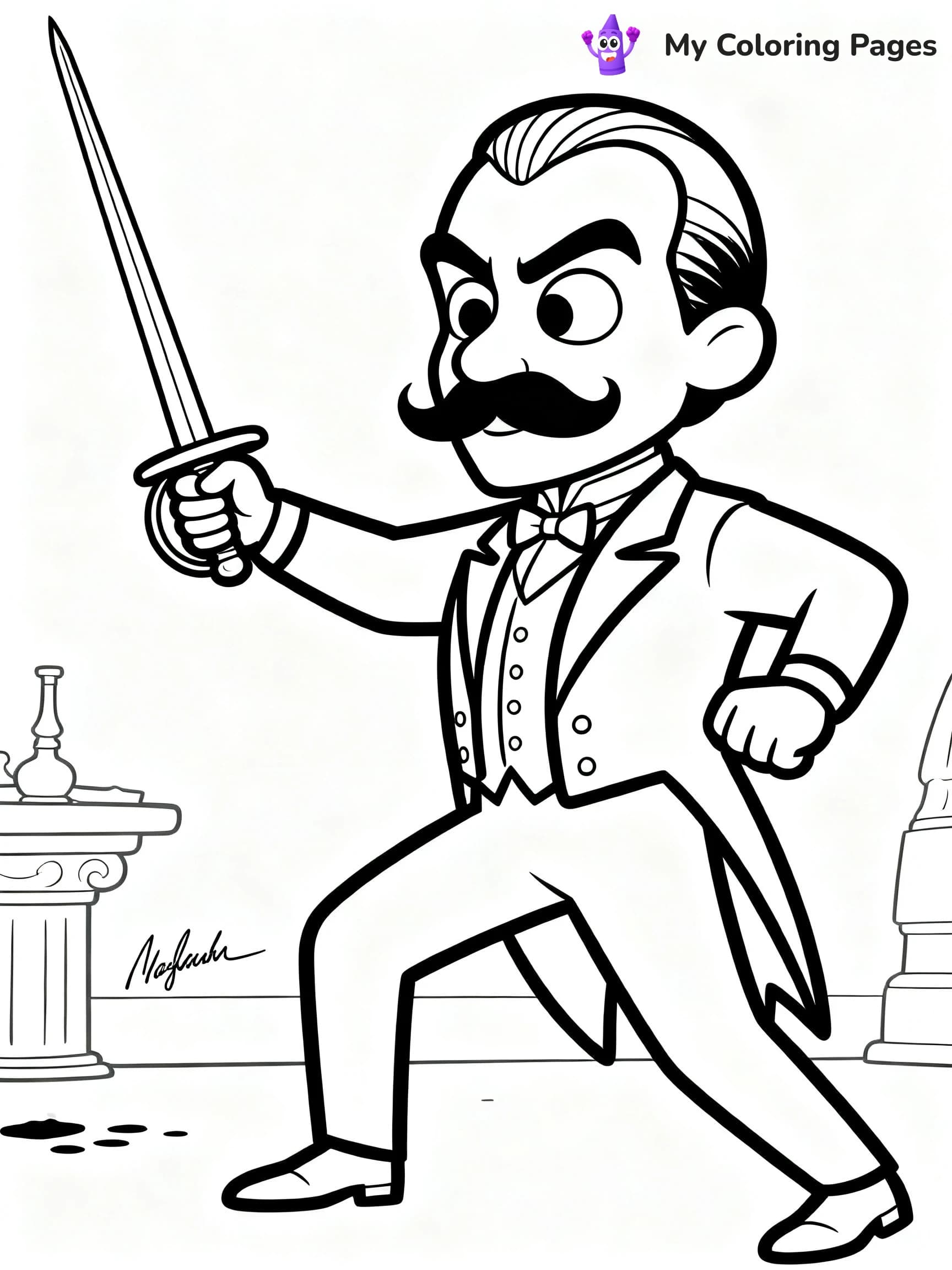 Wednesday Addams Coloring Pages - 17
