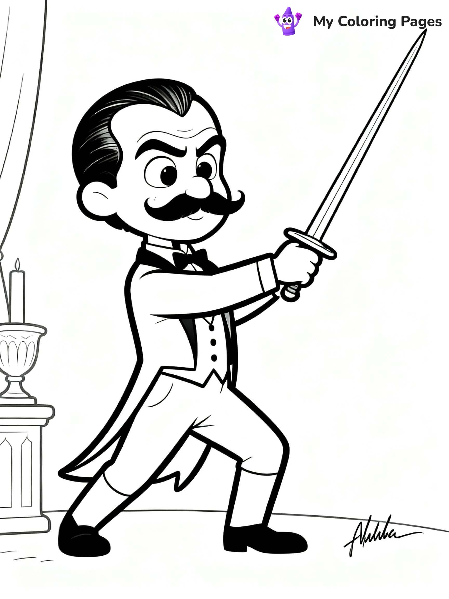 Wednesday Addams Coloring Pages - 15