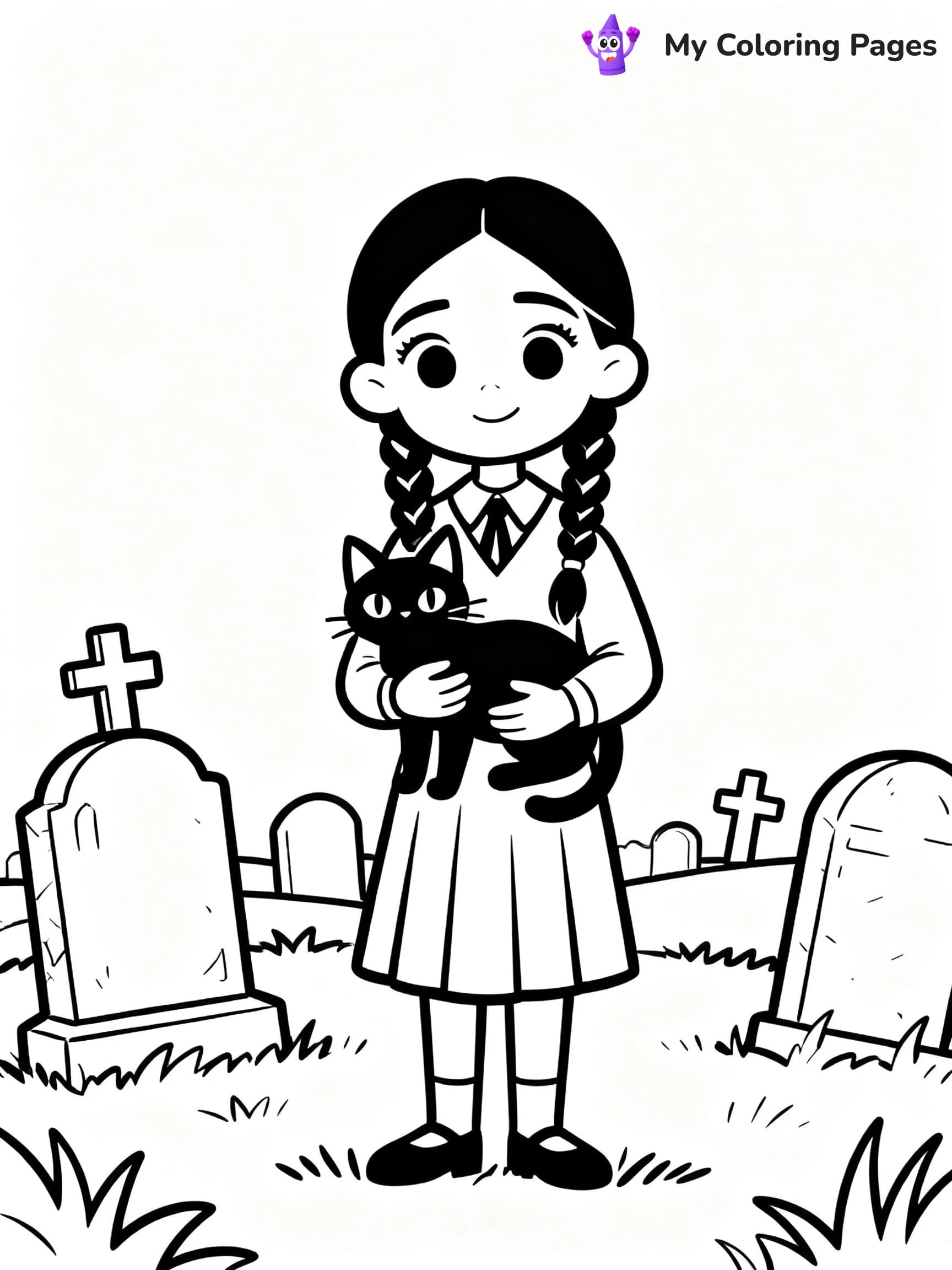 Wednesday Addams Coloring Pages - 13