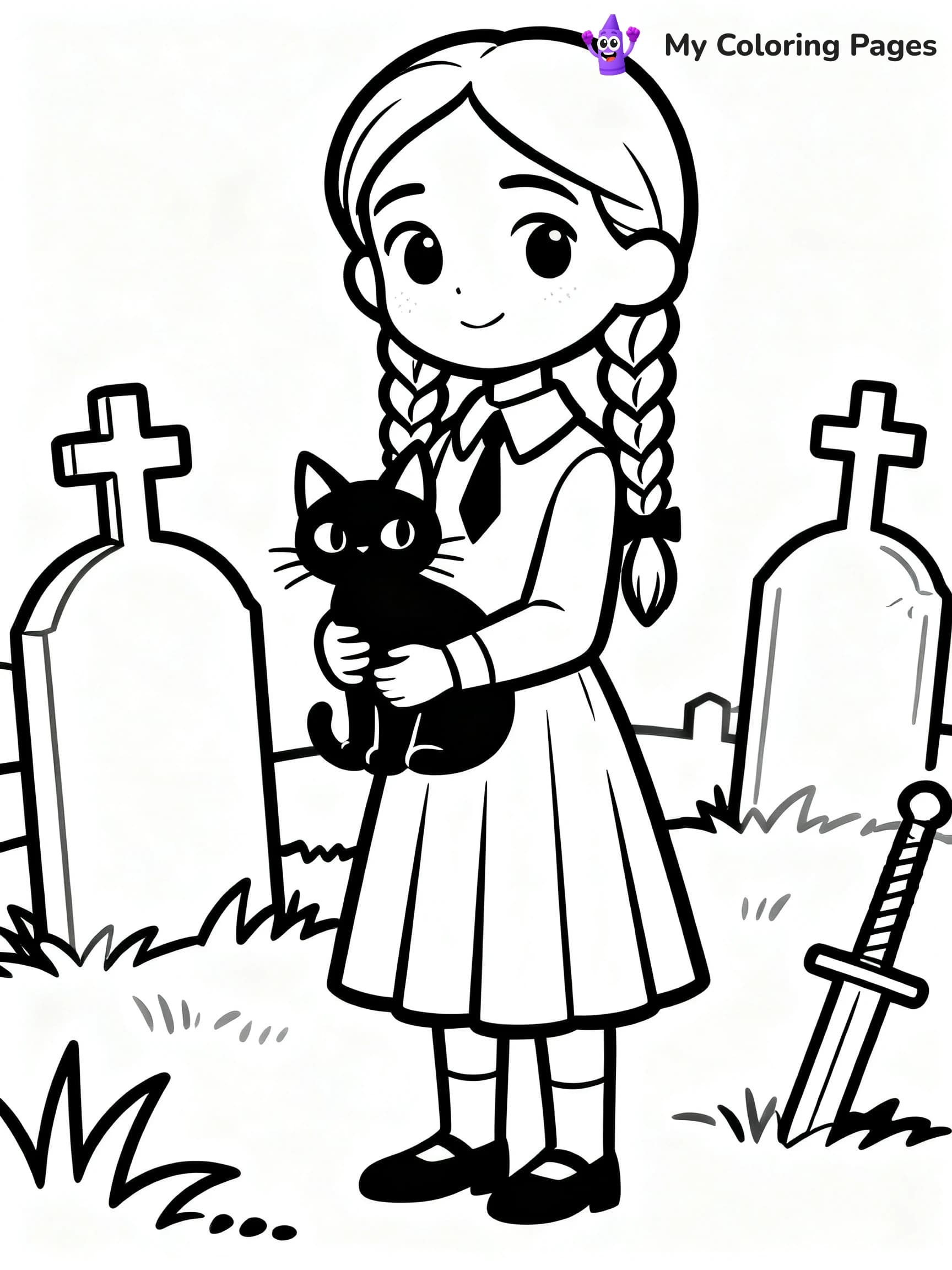 Wednesday Addams Coloring Pages - 11