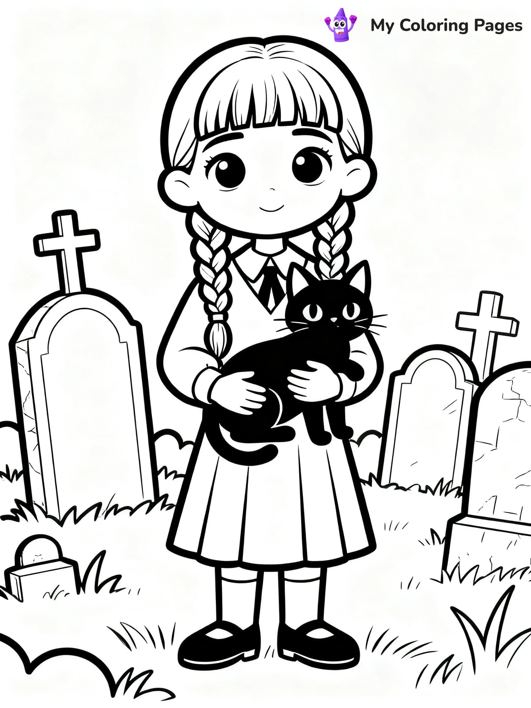 Wednesday Addams Coloring Pages - 10