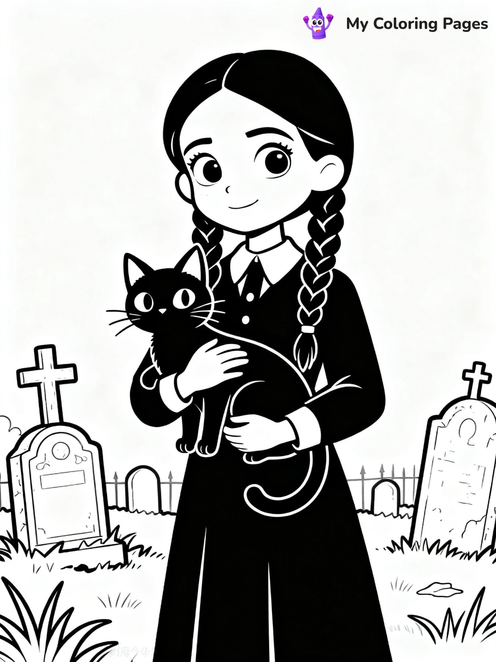 Wednesday Addams Coloring Pages - 9