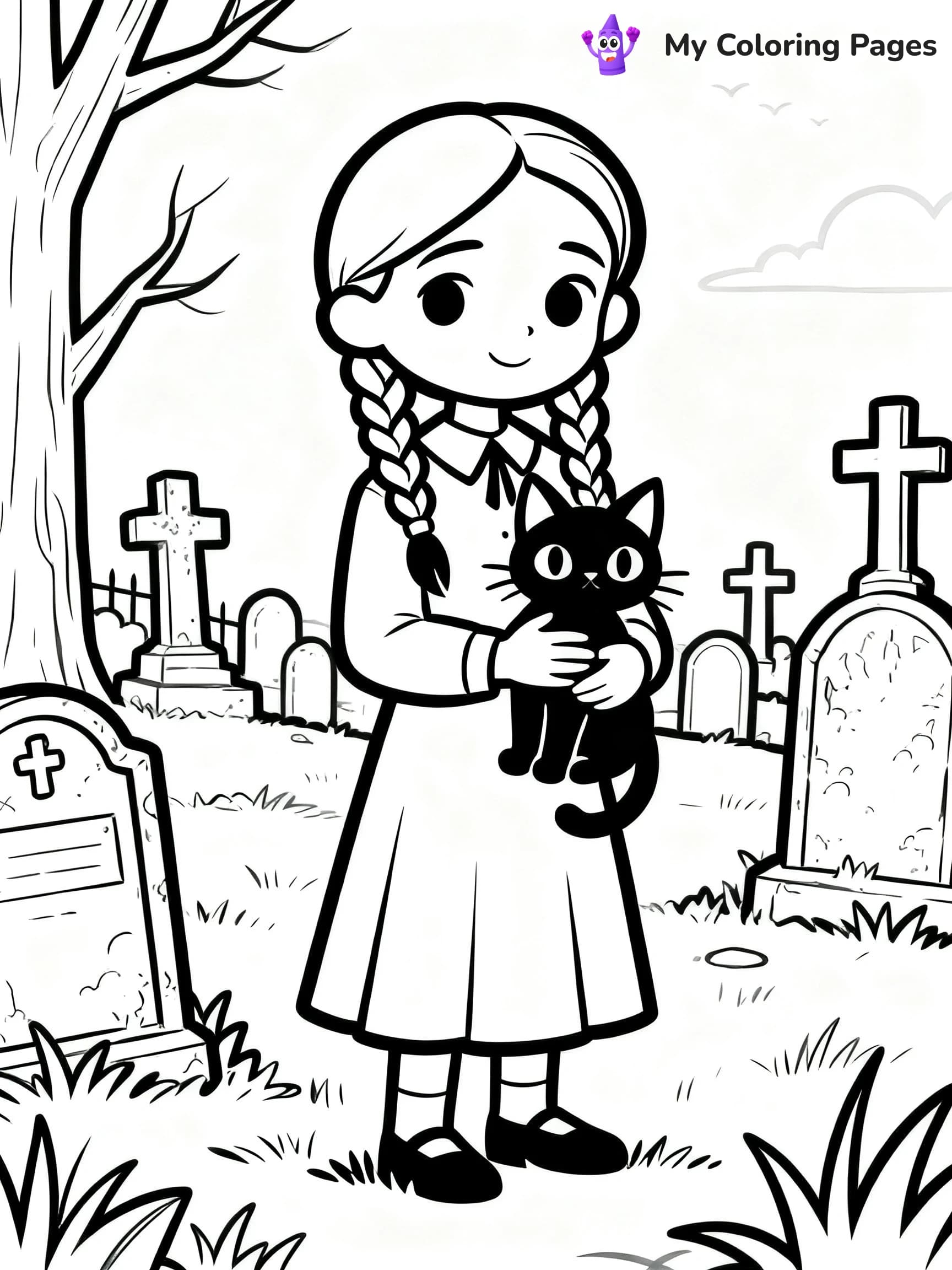 Wednesday Addams Coloring Pages - 8