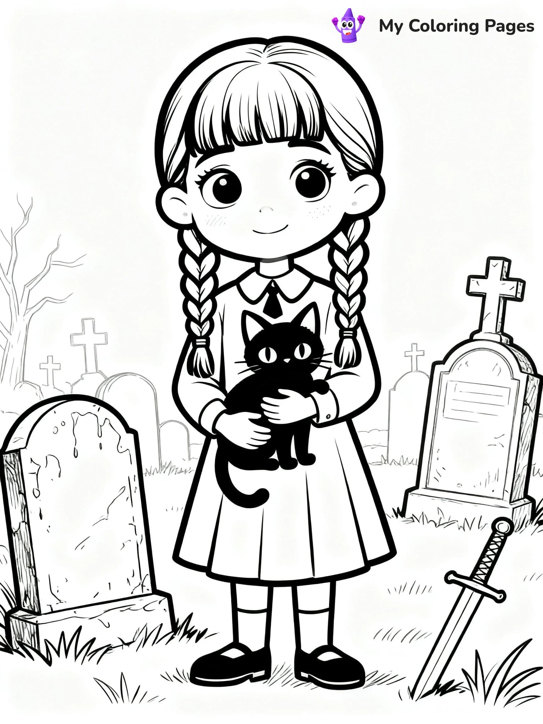 Wednesday Addams Coloring Pages - 7