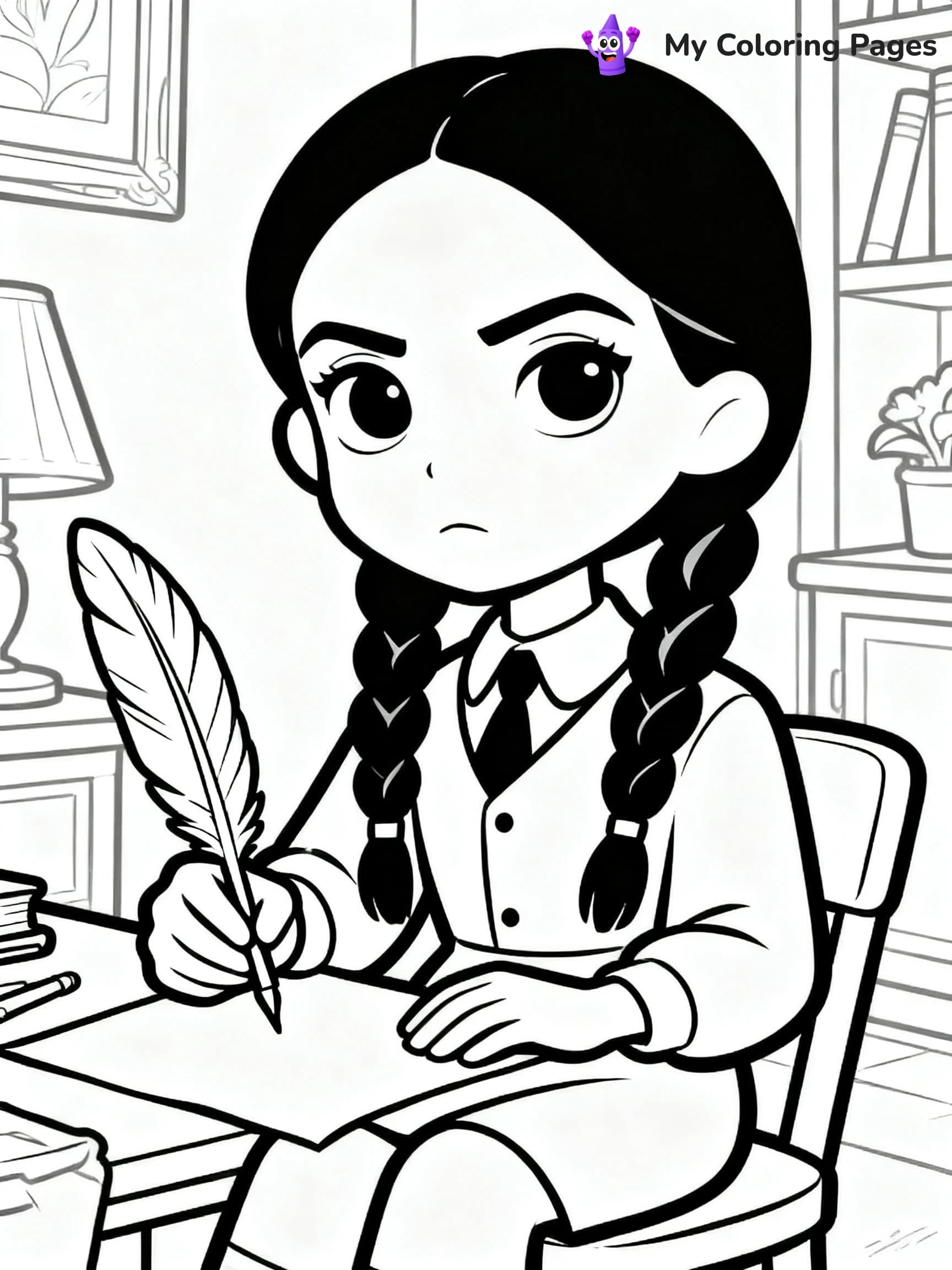 Wednesday Addams Coloring Pages - 6