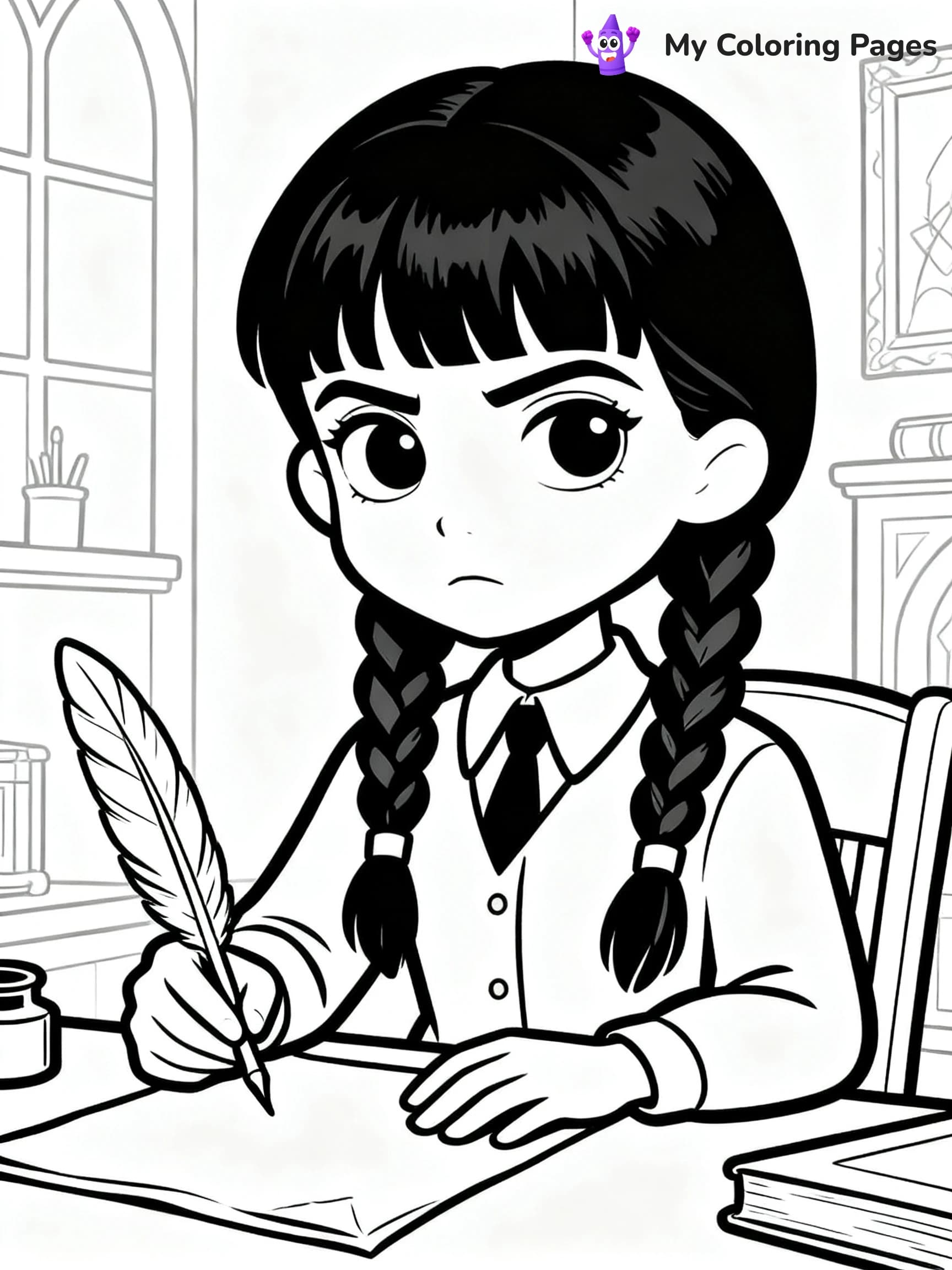 Wednesday Addams Coloring Pages - 5