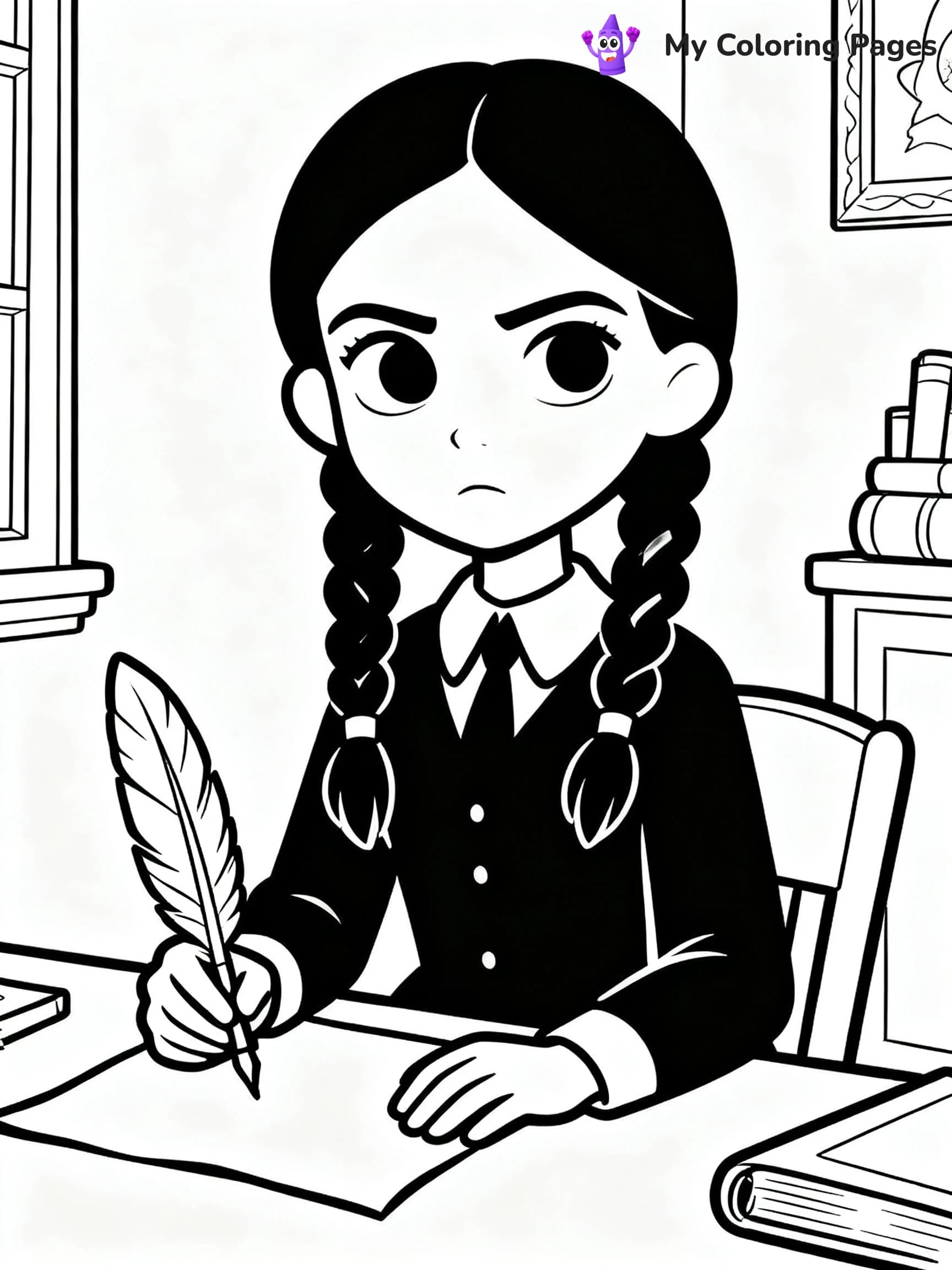 Wednesday Addams Coloring Pages - 3