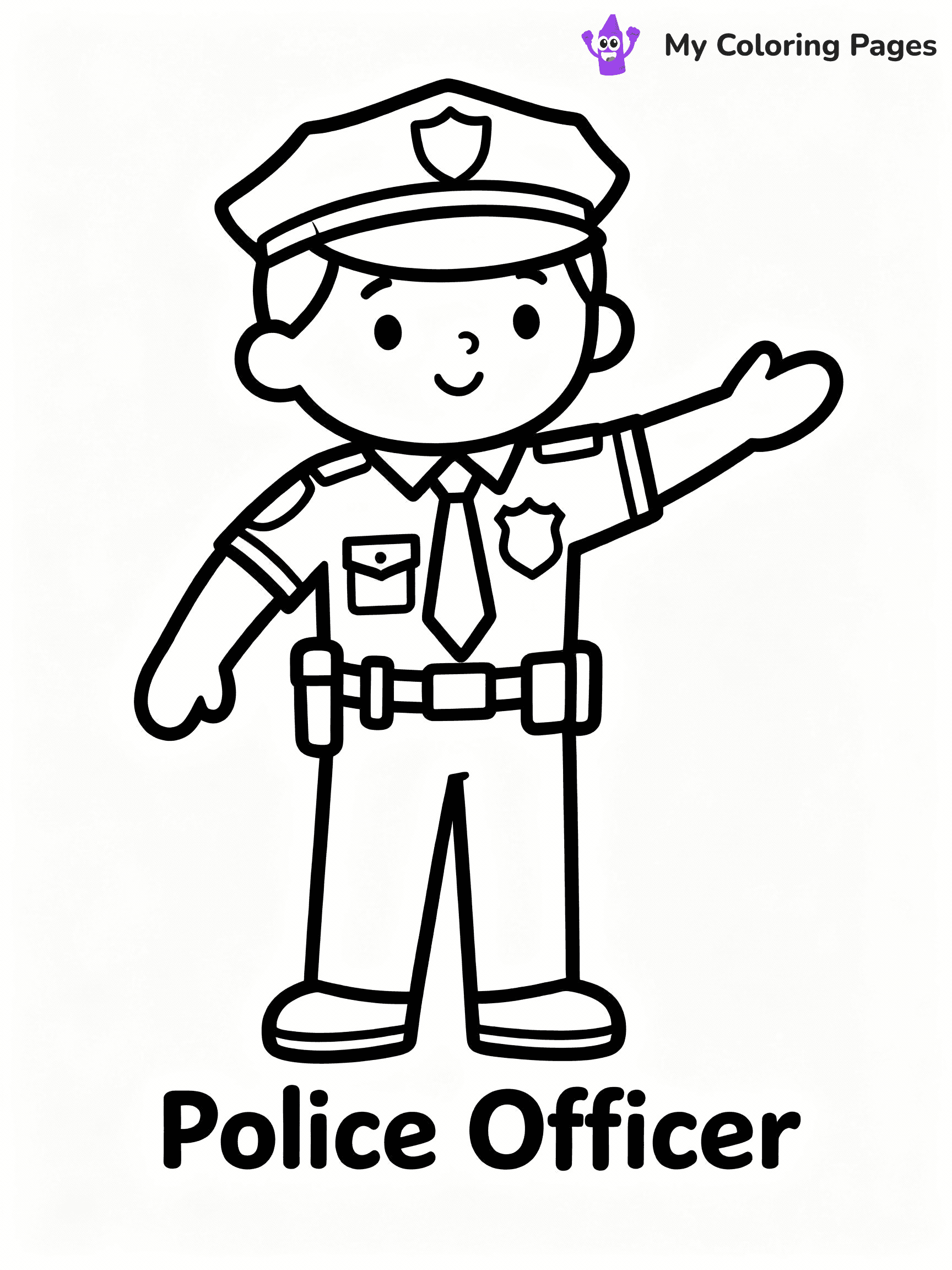 Community Helper Coloring Pages - 1