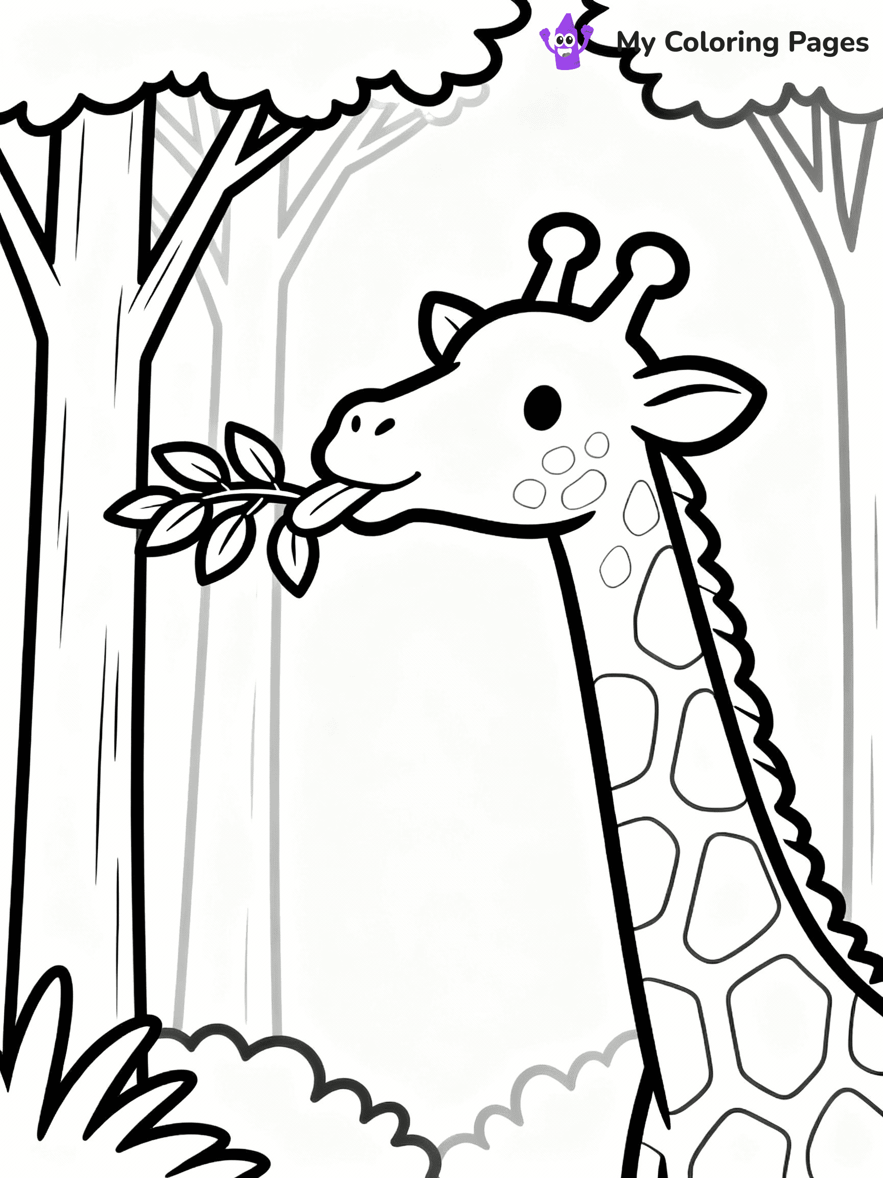 Giraffe Coloring Pages - 48