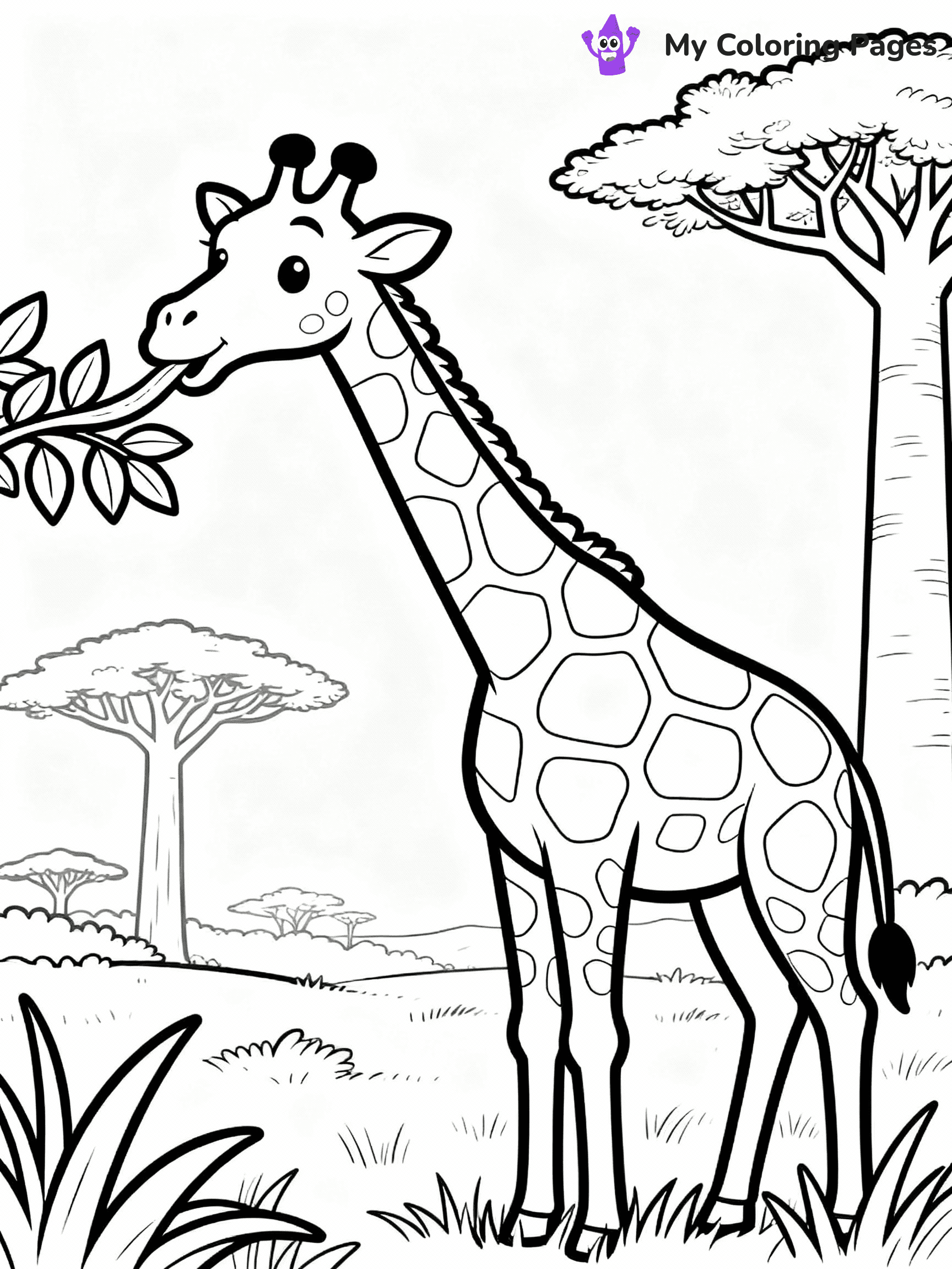 Giraffe Coloring Pages - 46