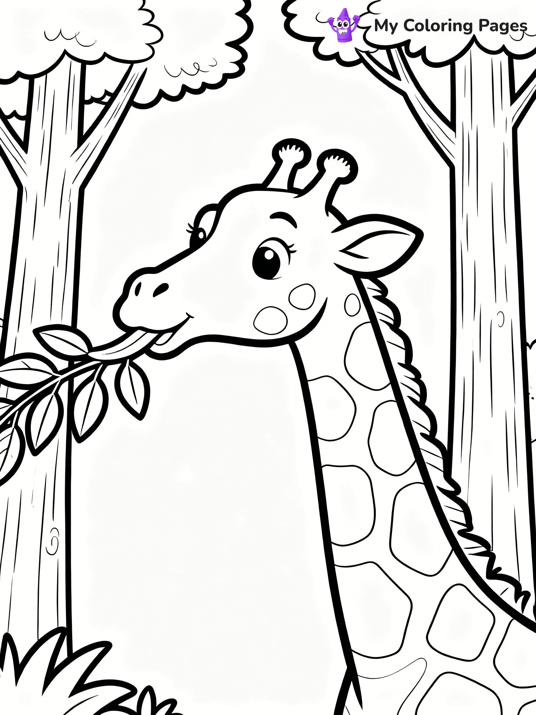 Giraffe Coloring Pages - 44