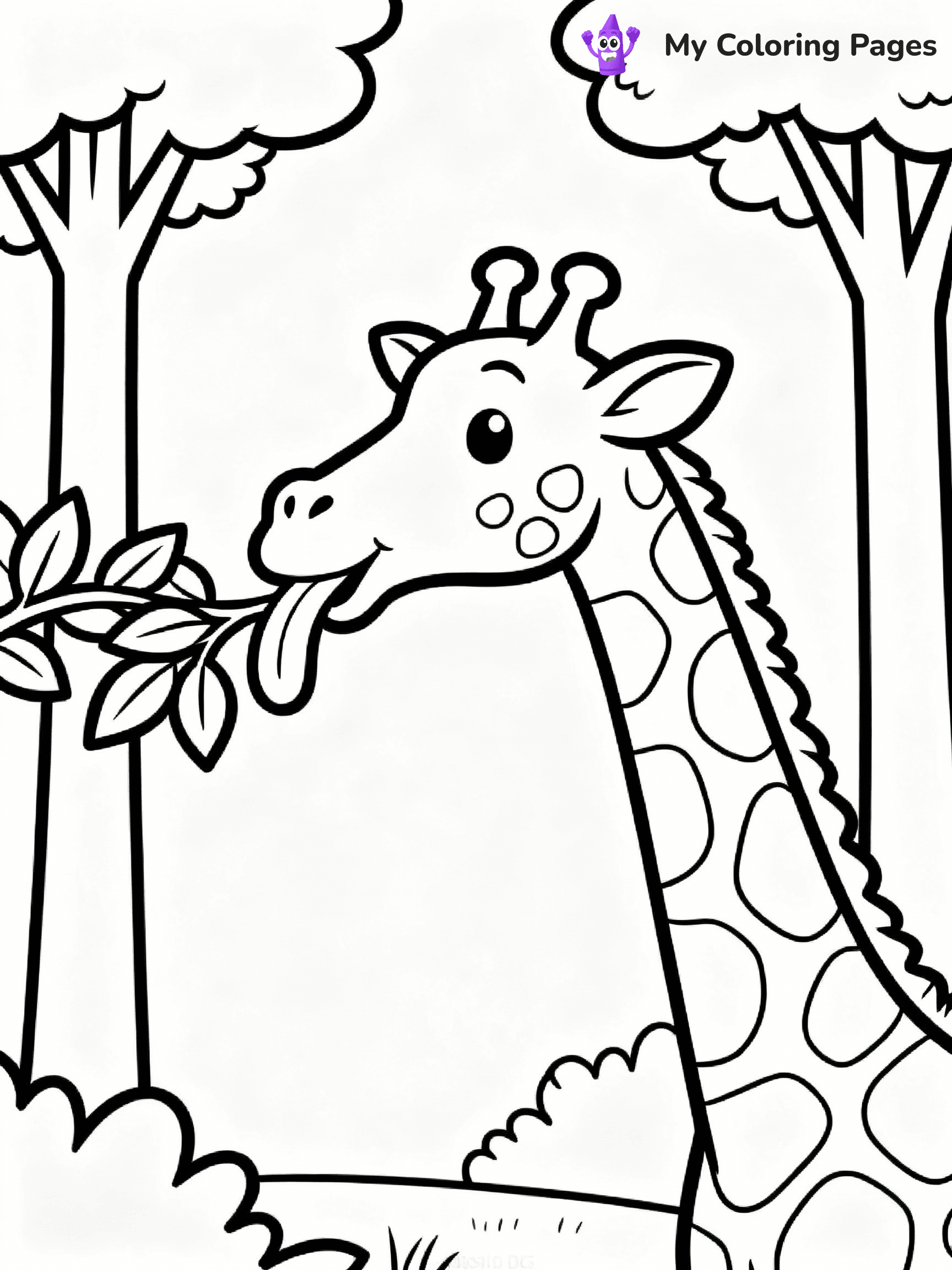 Giraffe Coloring Pages - 43