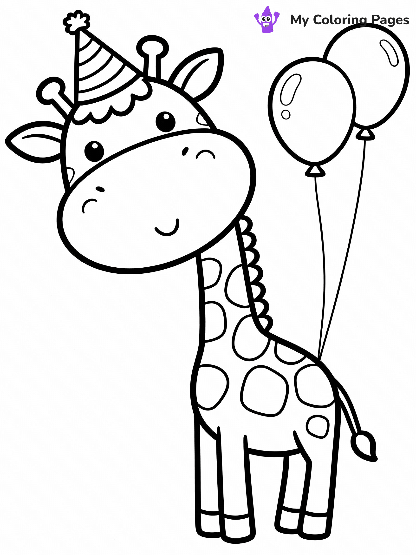 Giraffe Coloring Pages - 26