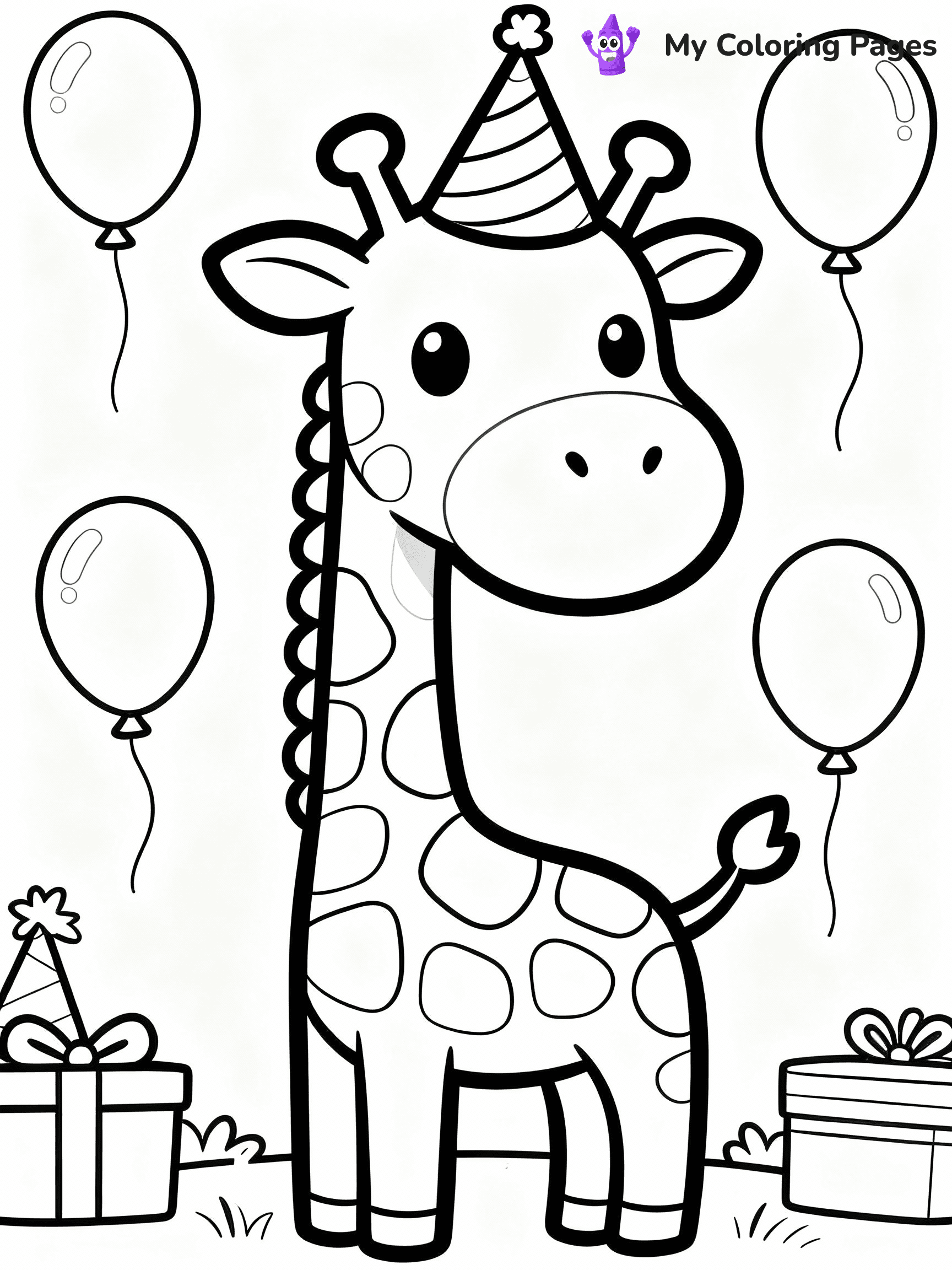 Giraffe Coloring Pages - 25