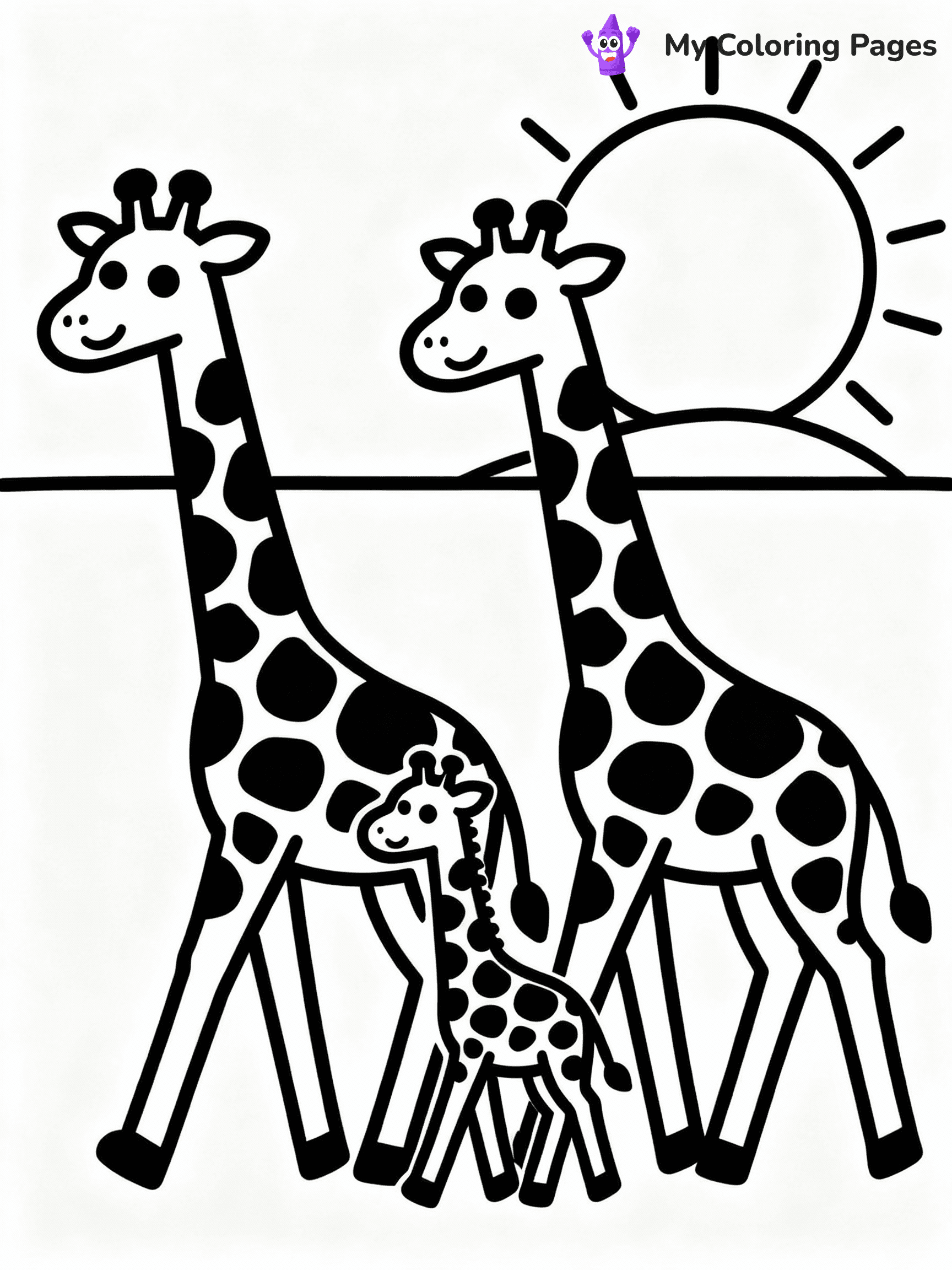 Giraffe Coloring Pages - 24
