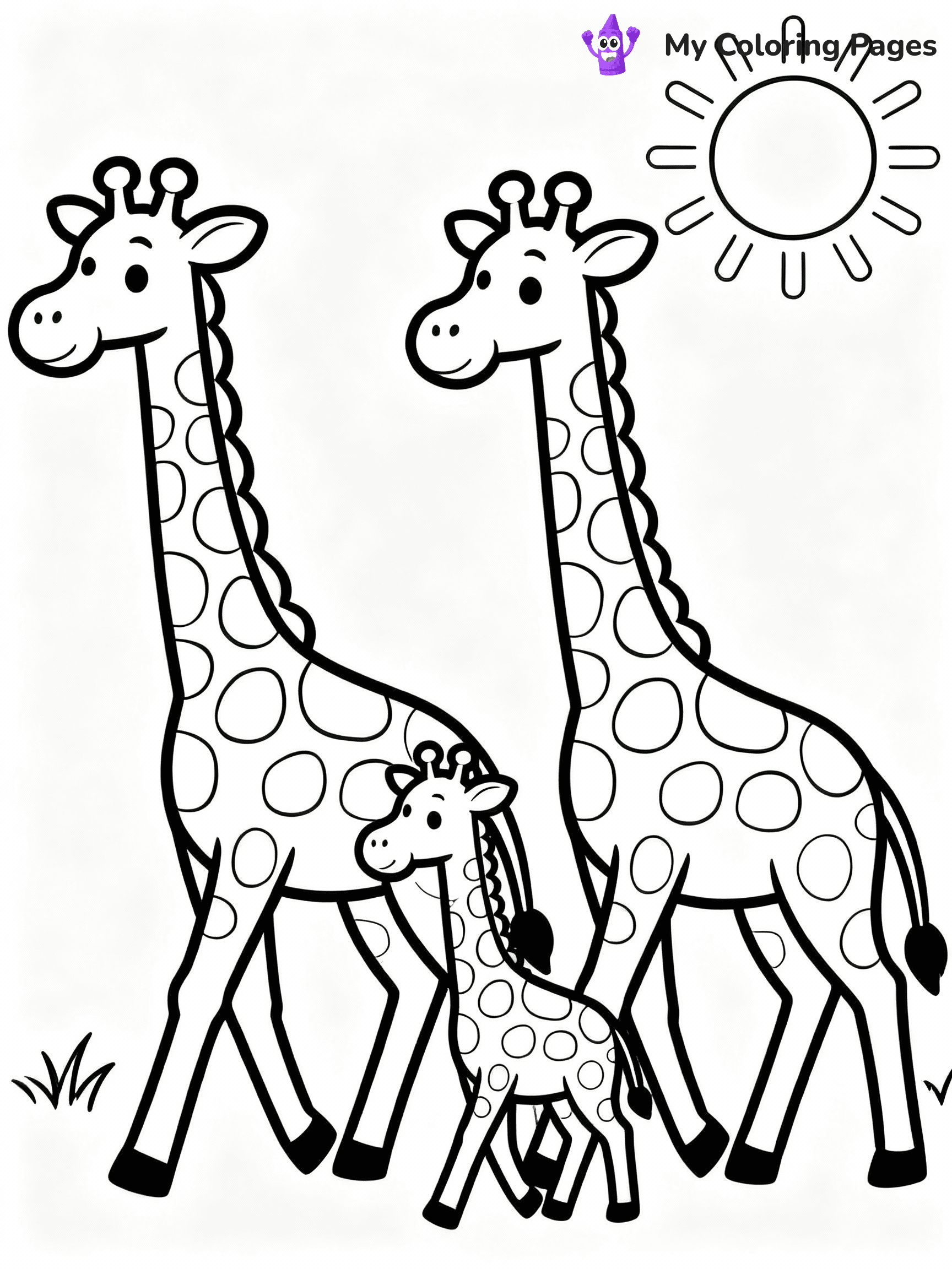Giraffe Coloring Pages - 23
