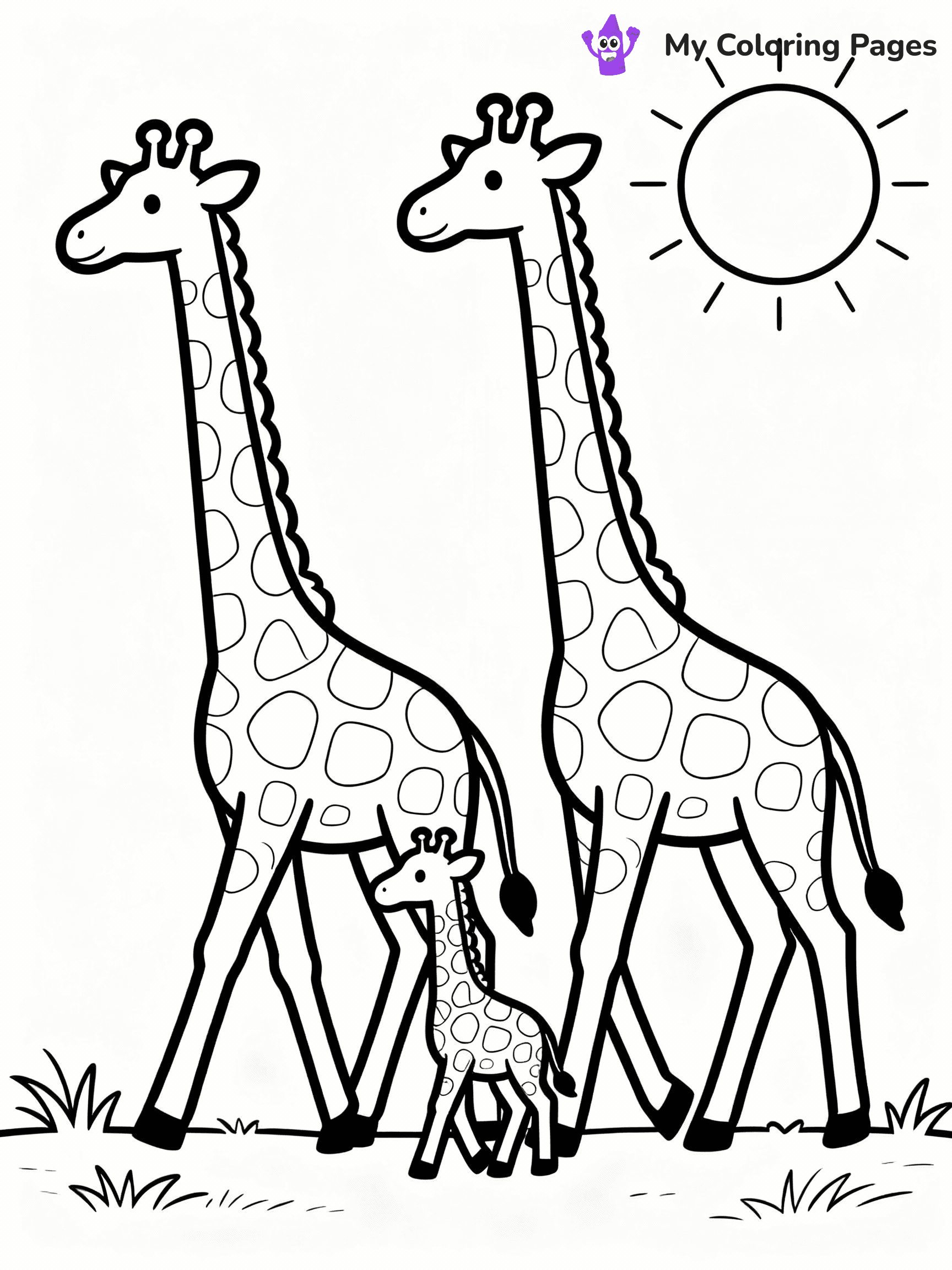 Giraffe Coloring Pages - 22