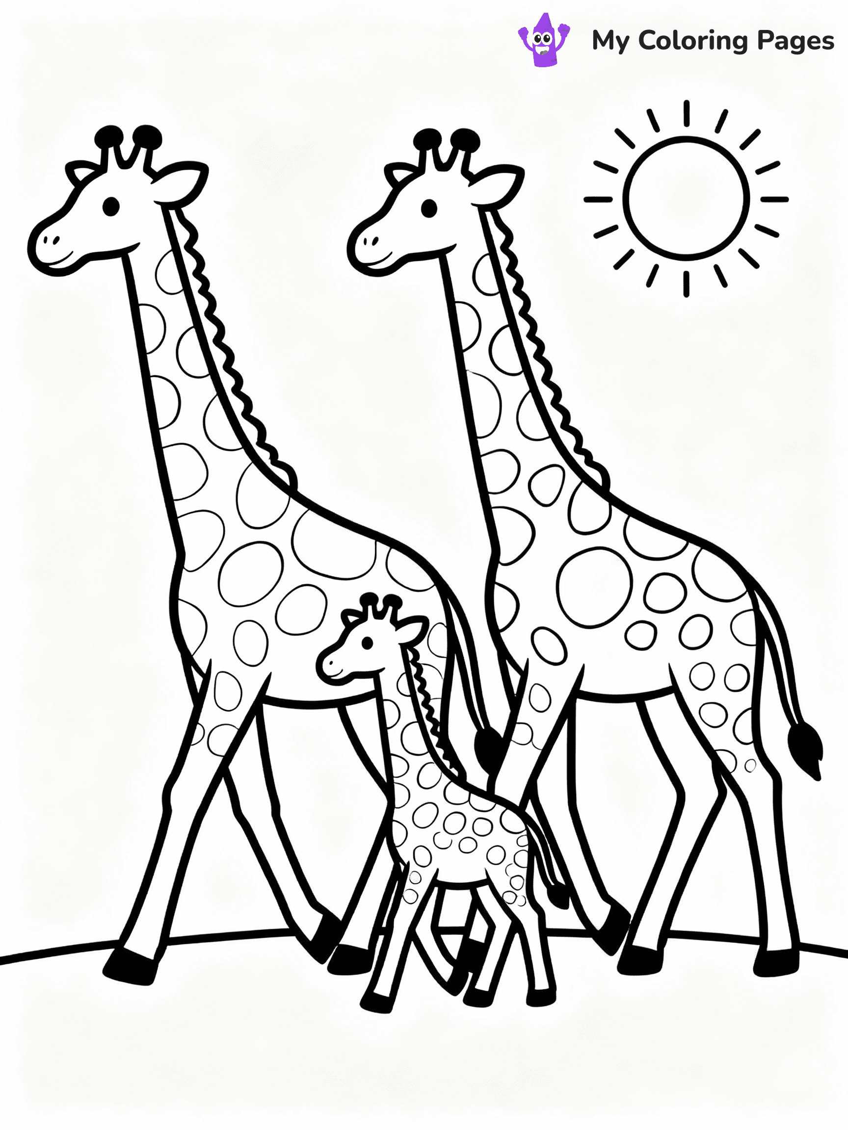 Giraffe Coloring Pages - 21