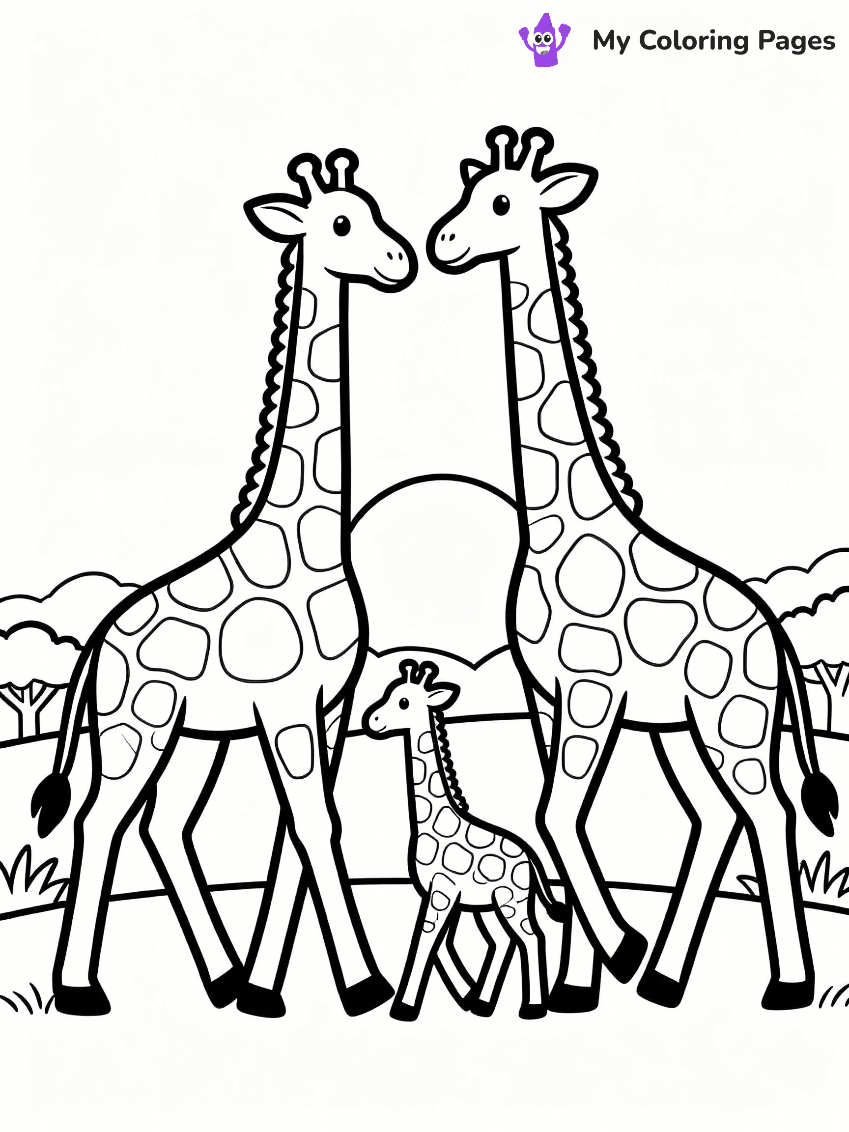 Giraffe Coloring Pages - 20