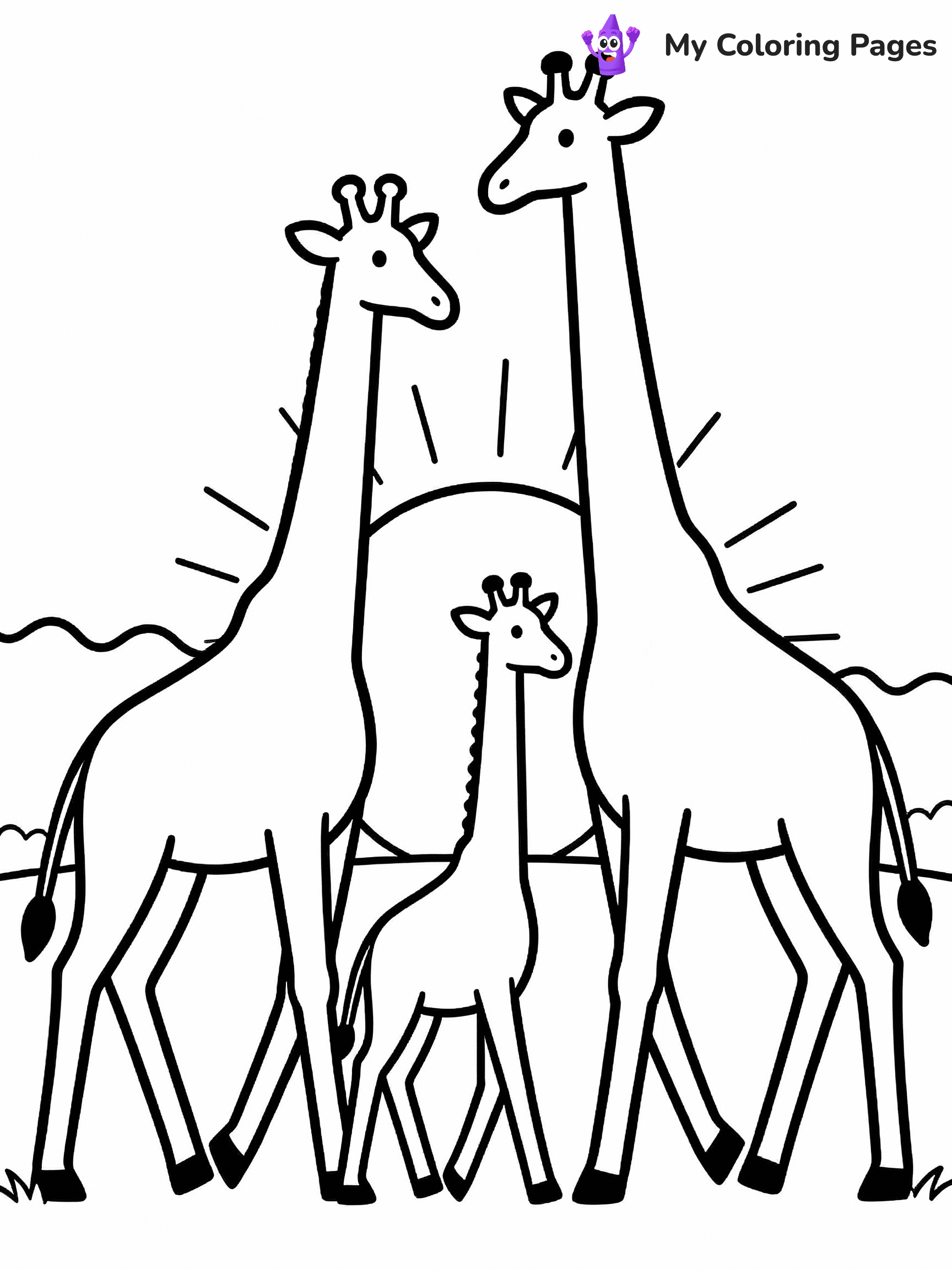 Giraffe Coloring Pages - 19