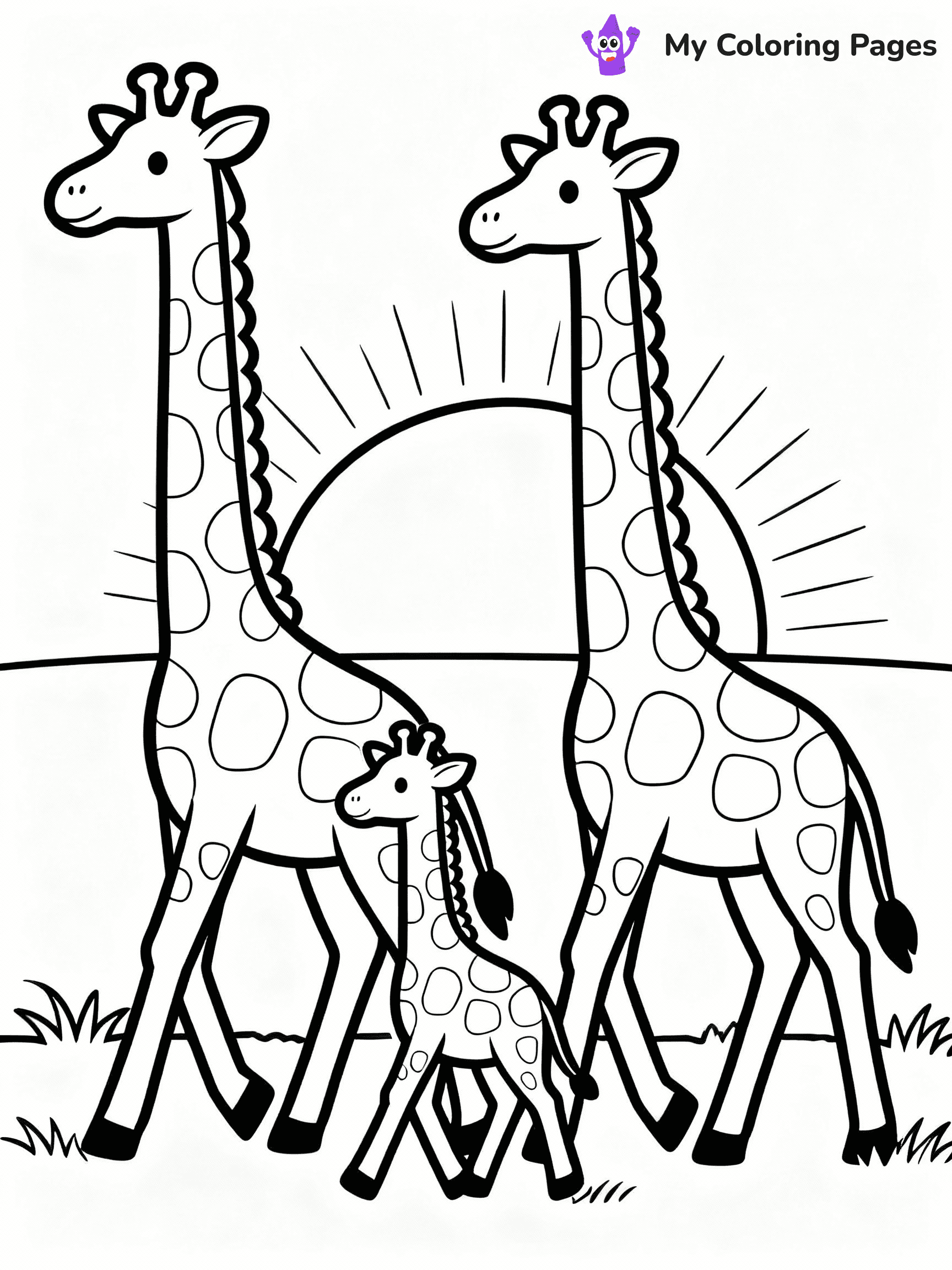 Giraffe Coloring Pages - 18