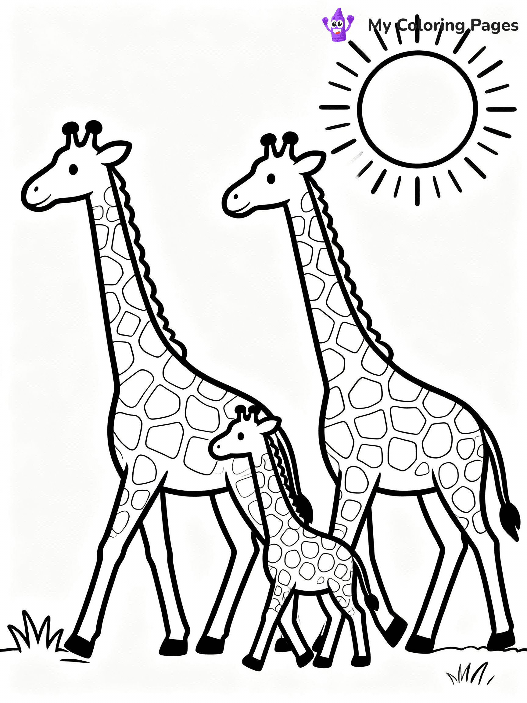 Giraffe Coloring Pages - 17