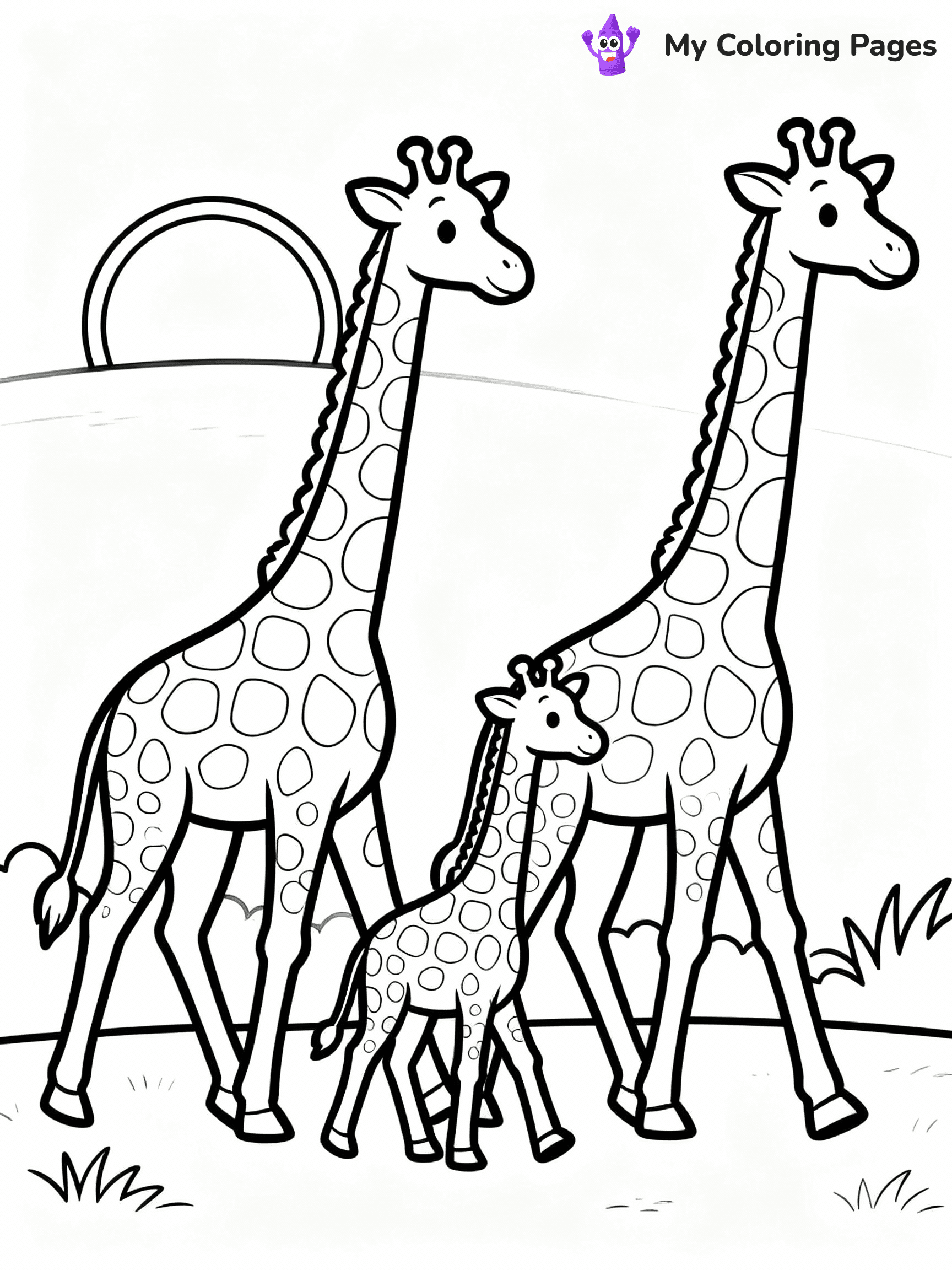 Giraffe Coloring Pages - 16
