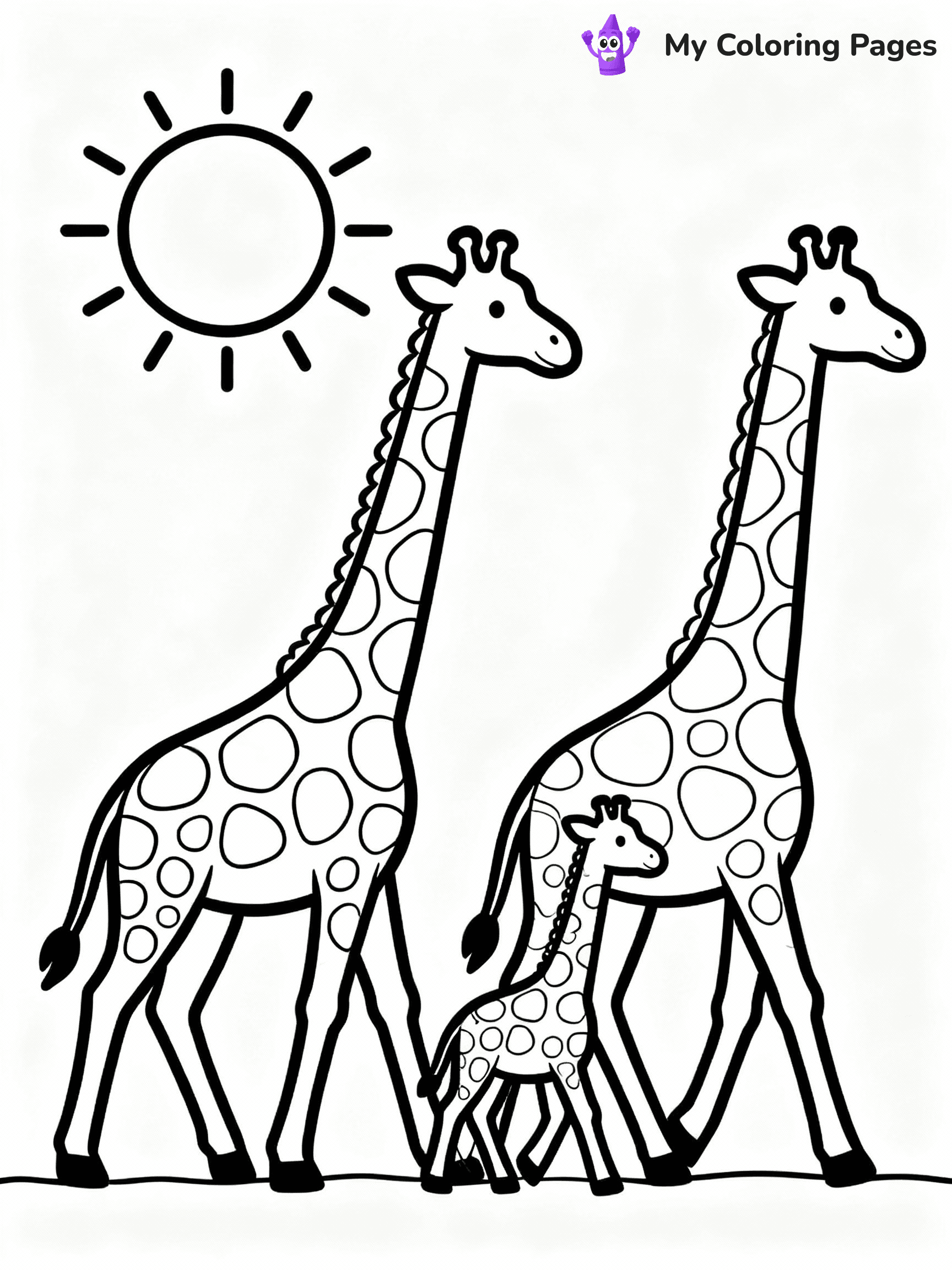Giraffe Coloring Pages - 14