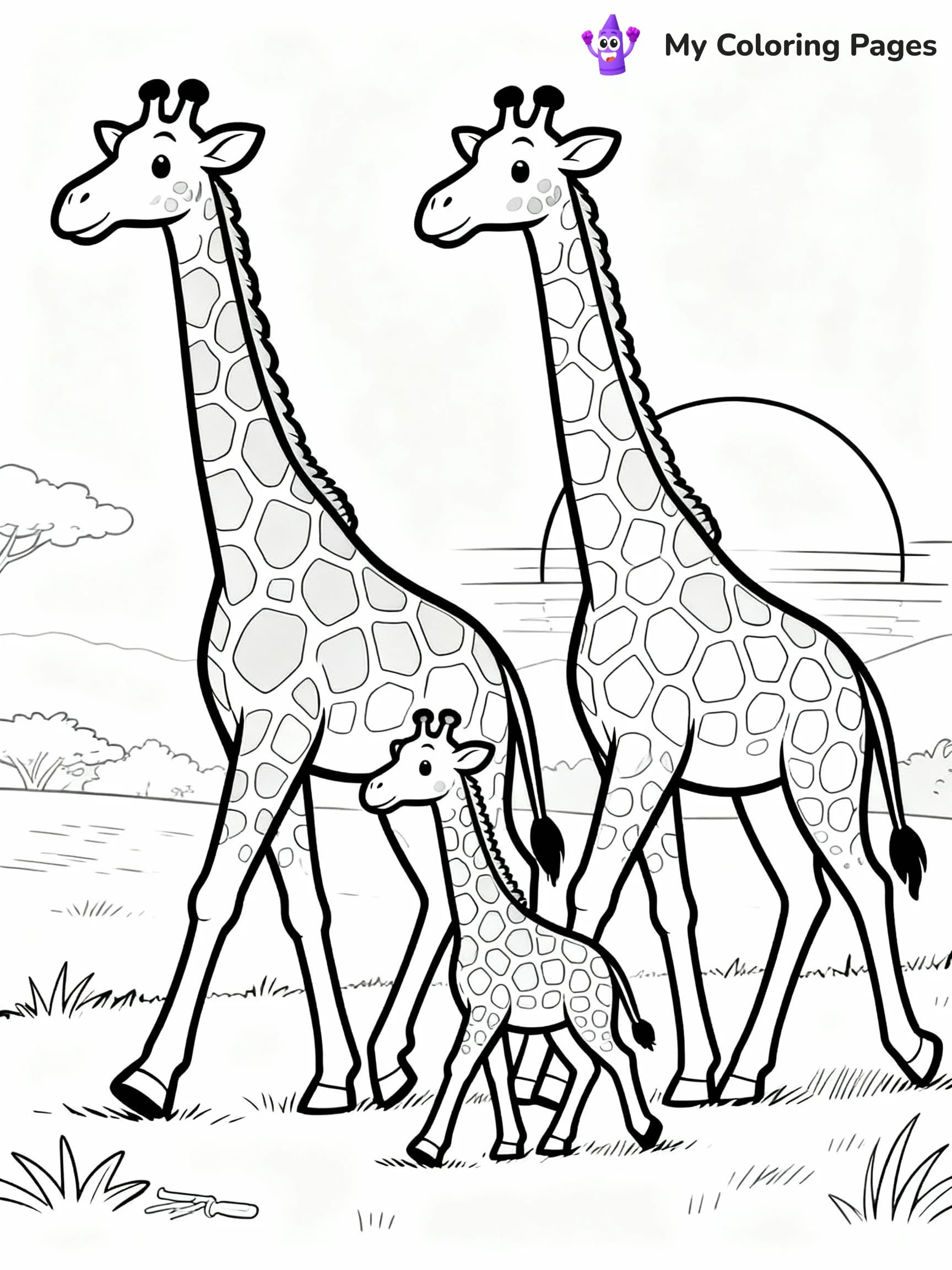 Giraffe Coloring Pages - 13