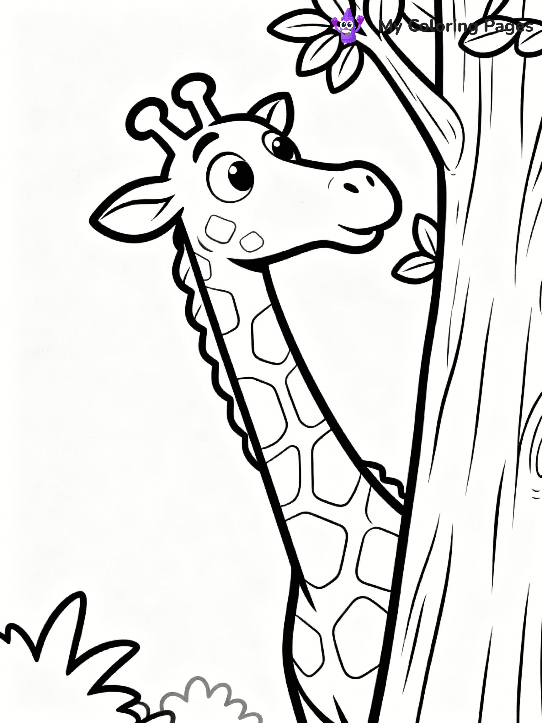 Giraffe Coloring Pages - 12