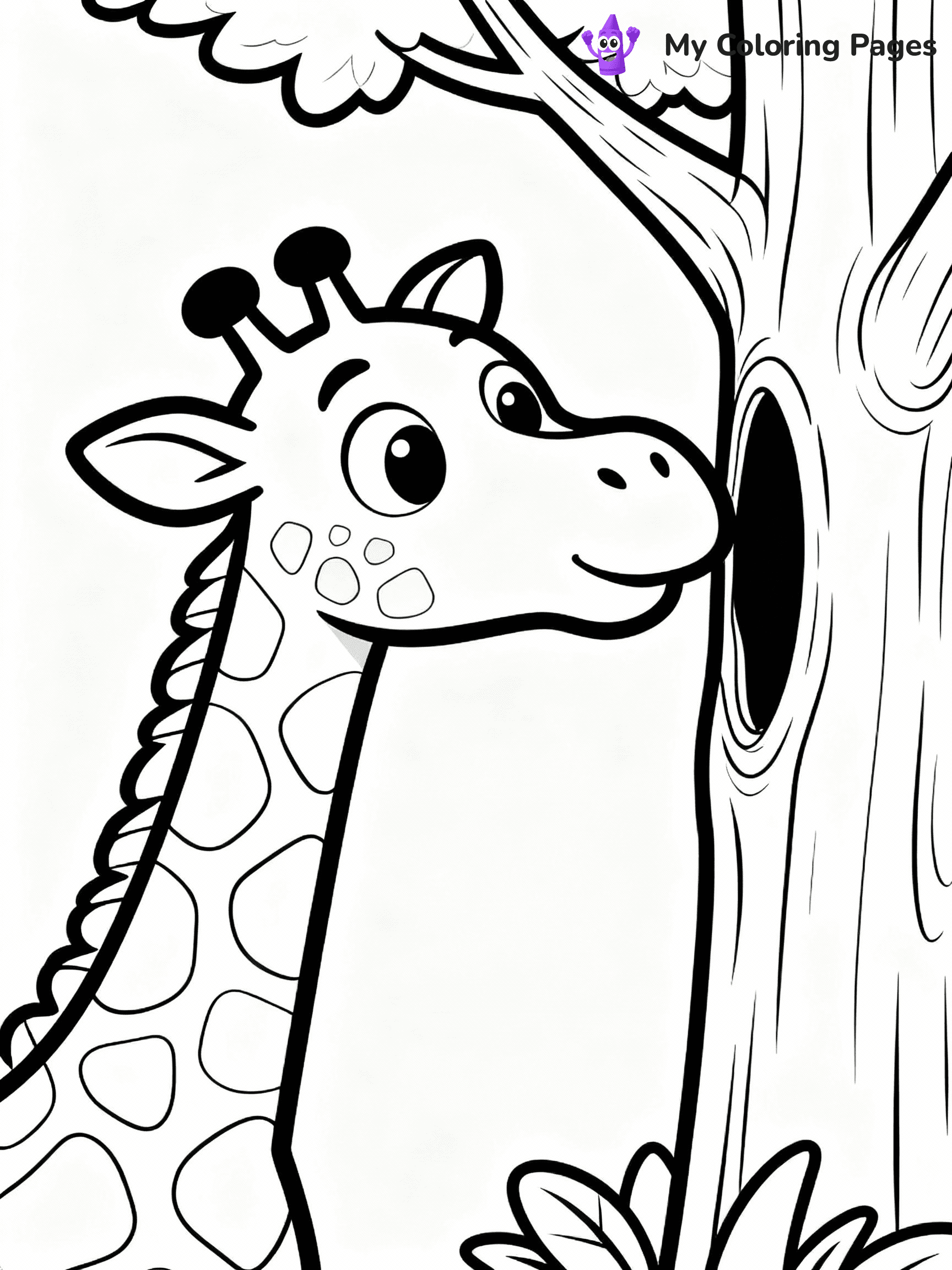 Giraffe Coloring Pages - 11