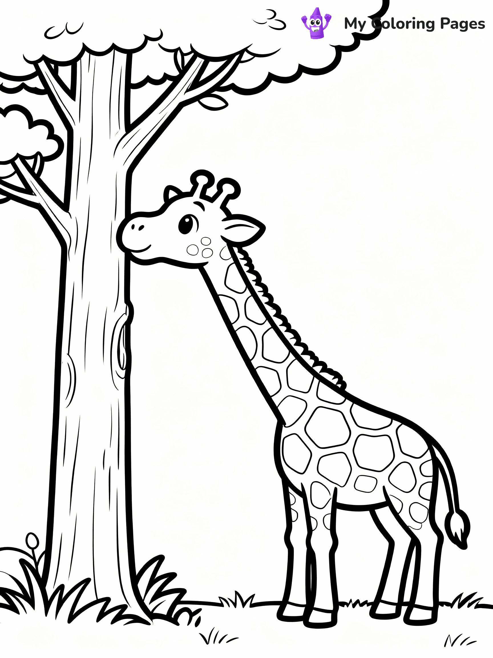 Giraffe Coloring Pages - 9