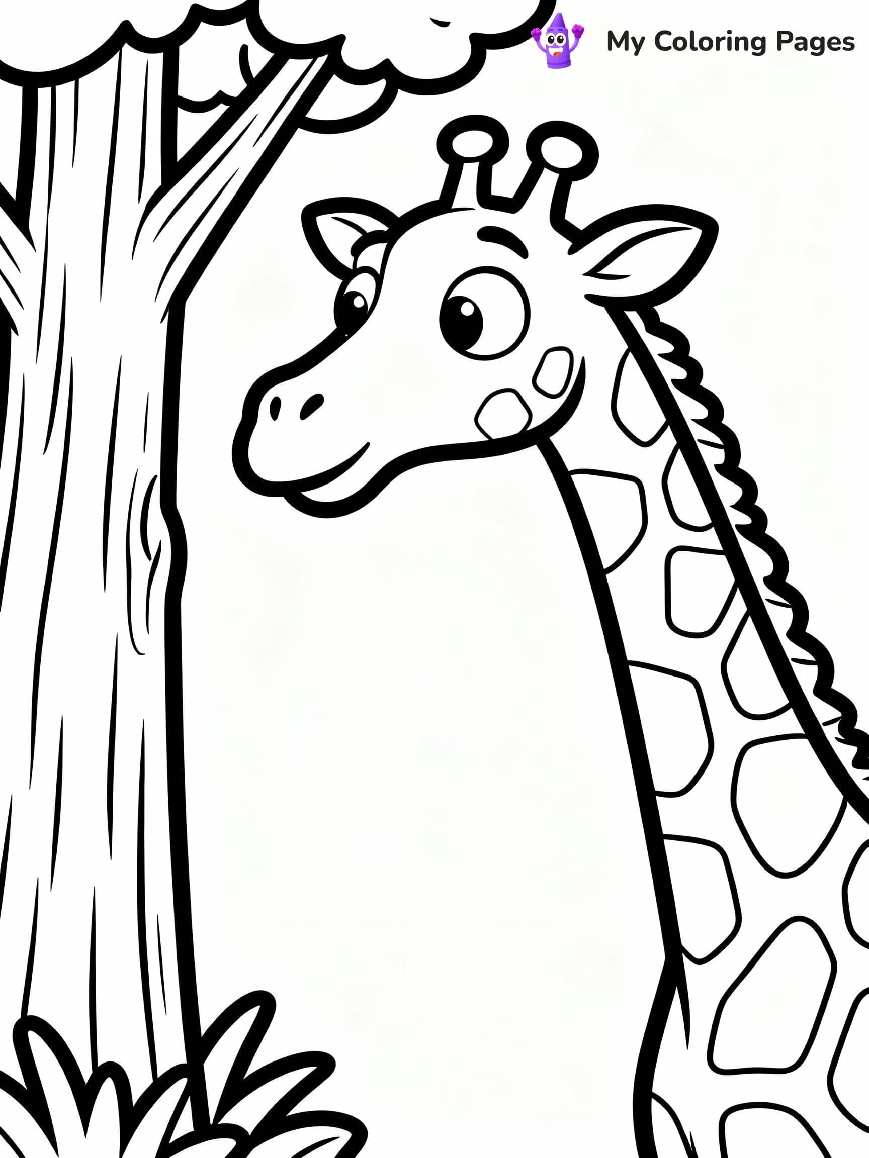 Giraffe Coloring Pages - 8