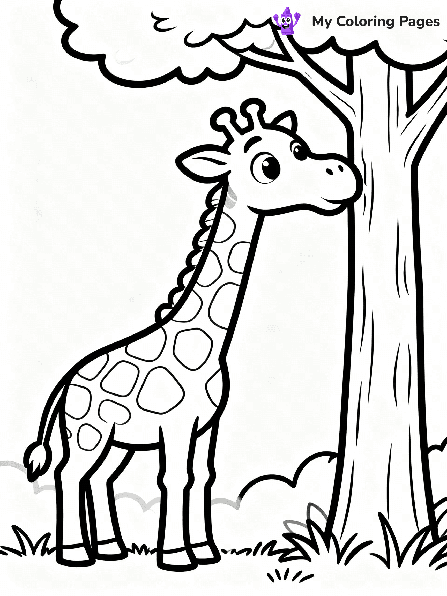 Giraffe Coloring Pages - 4
