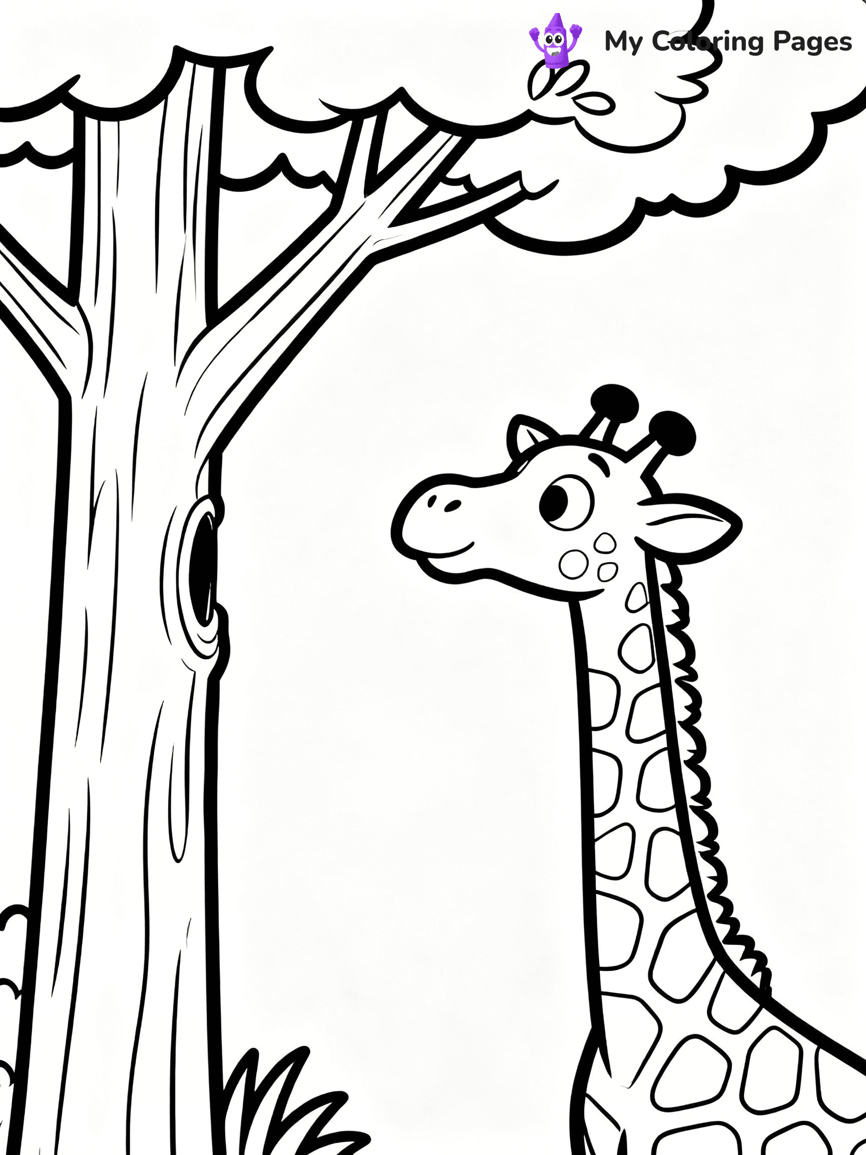 Giraffe Coloring Pages - 3