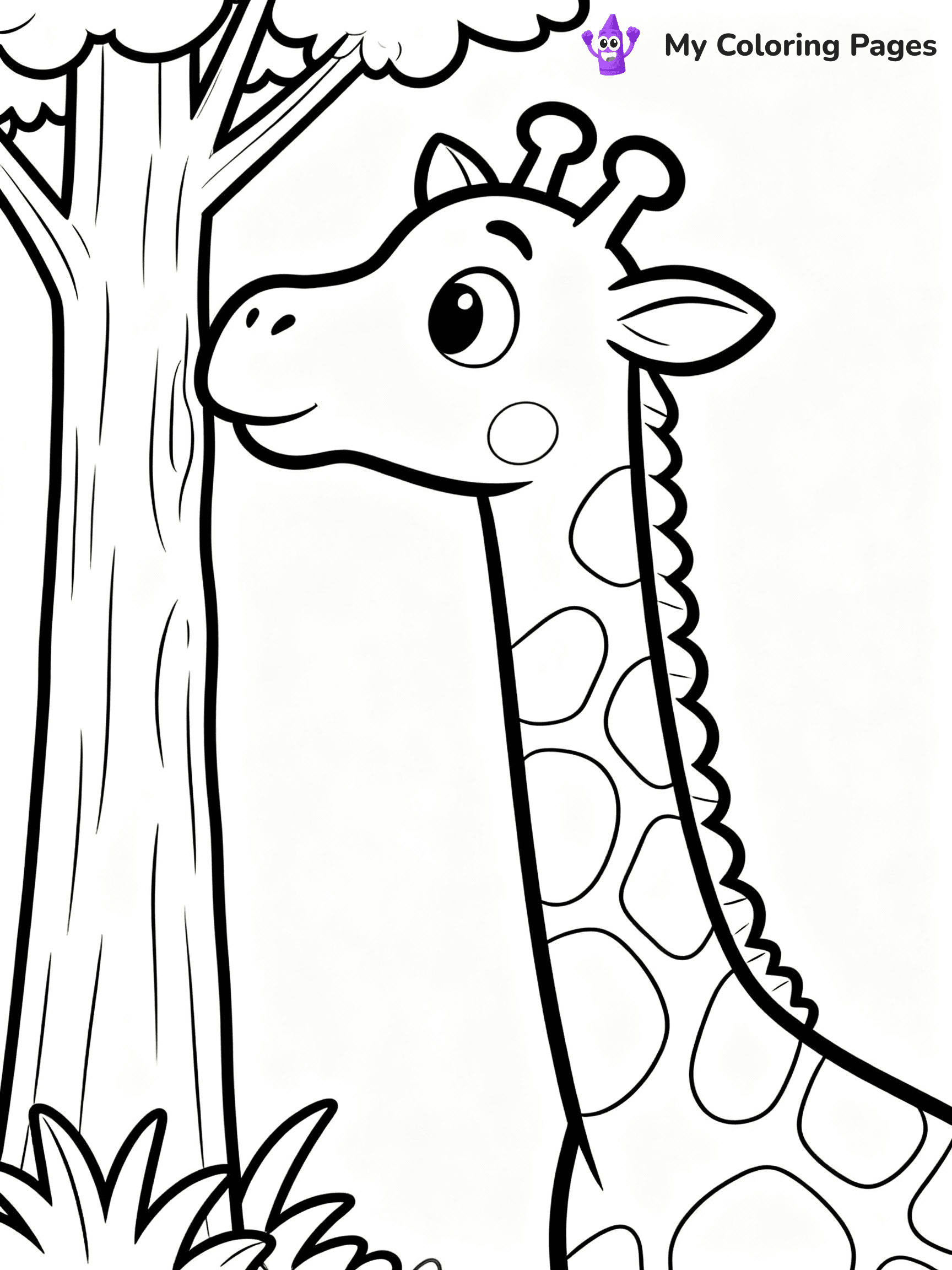 Giraffe Coloring Pages - 1