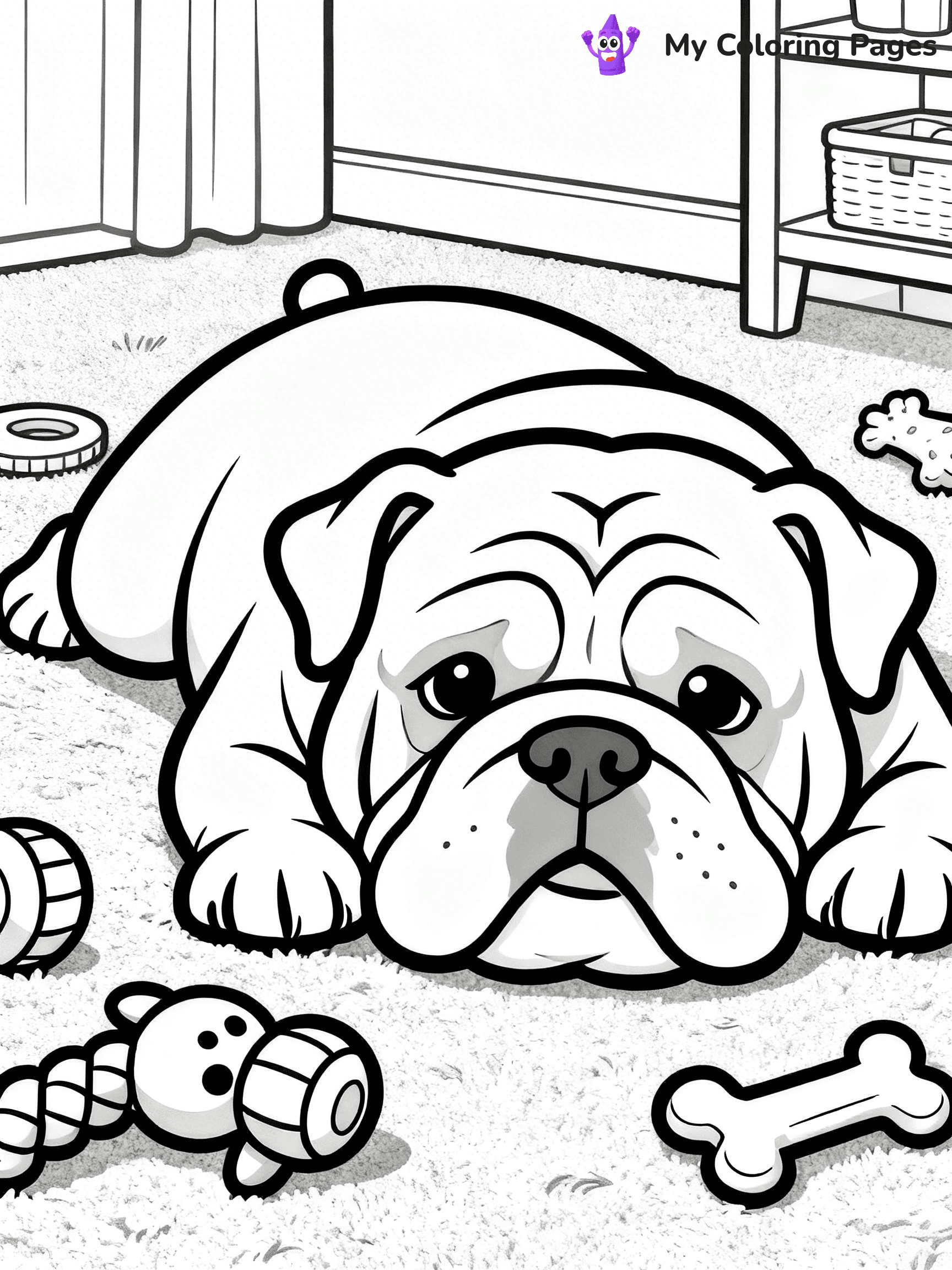 English Bulldog Coloring Pages - 59
