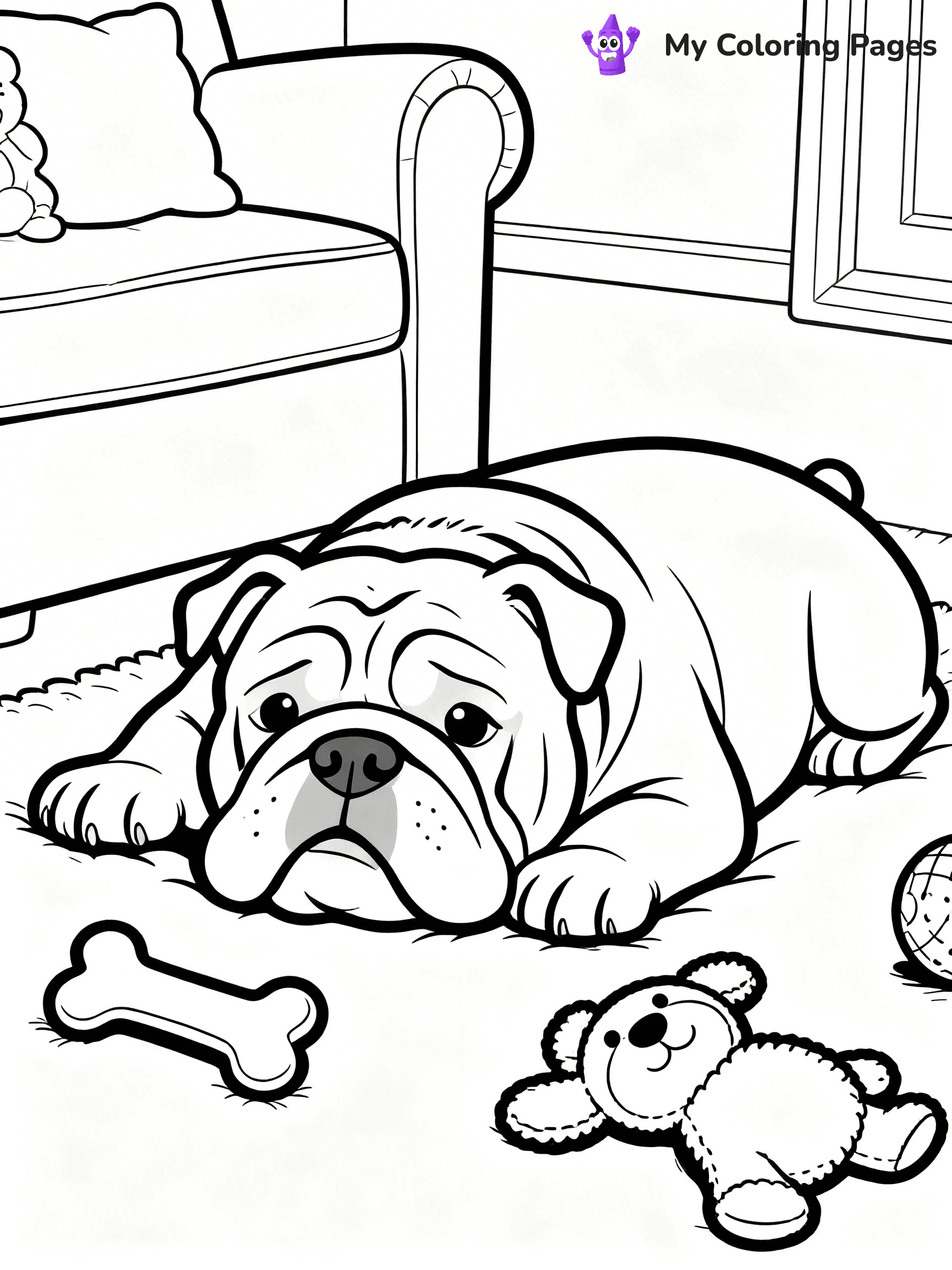 English Bulldog Coloring Pages - 58