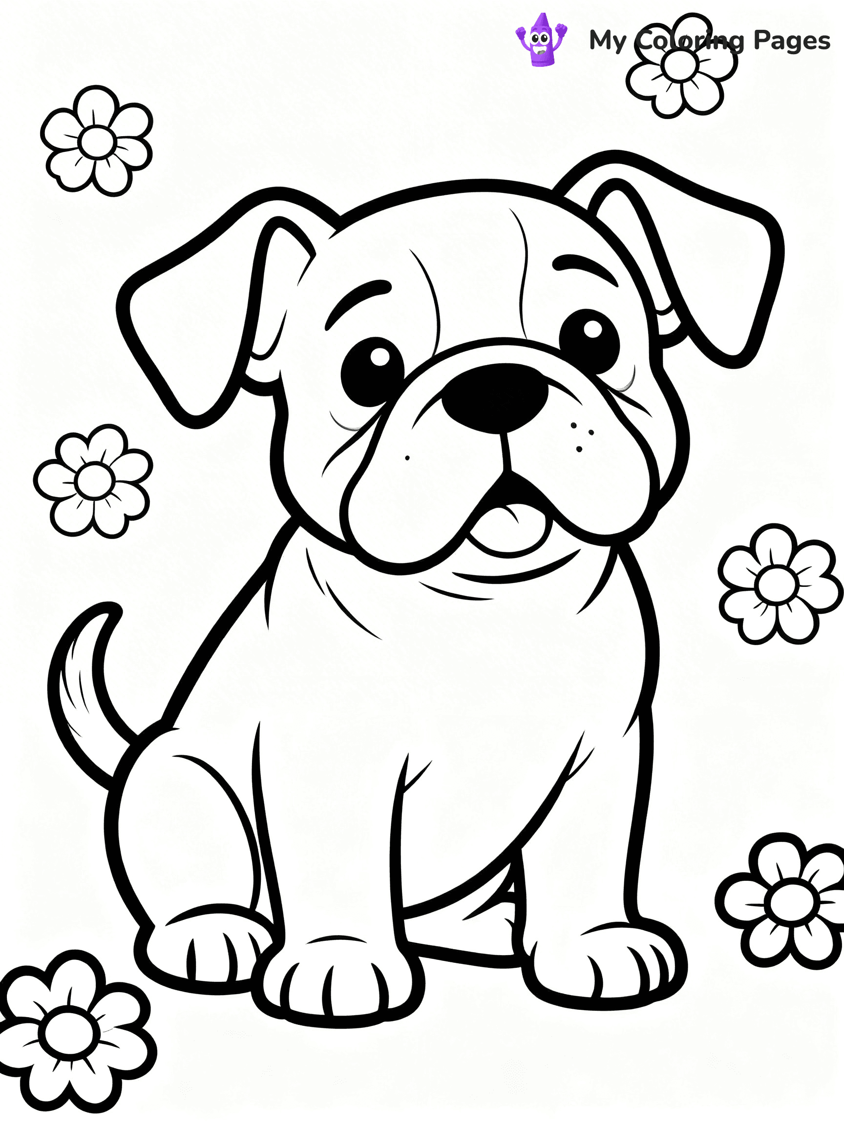 English Bulldog Coloring Pages - 57