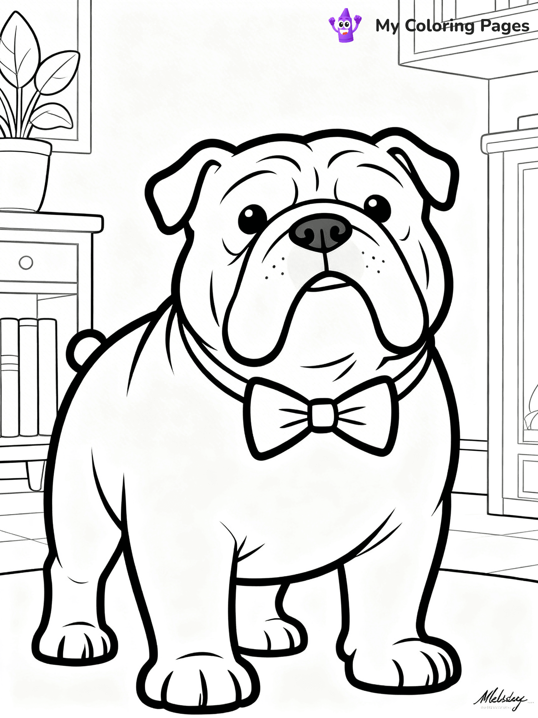 English Bulldog Coloring Pages - 49