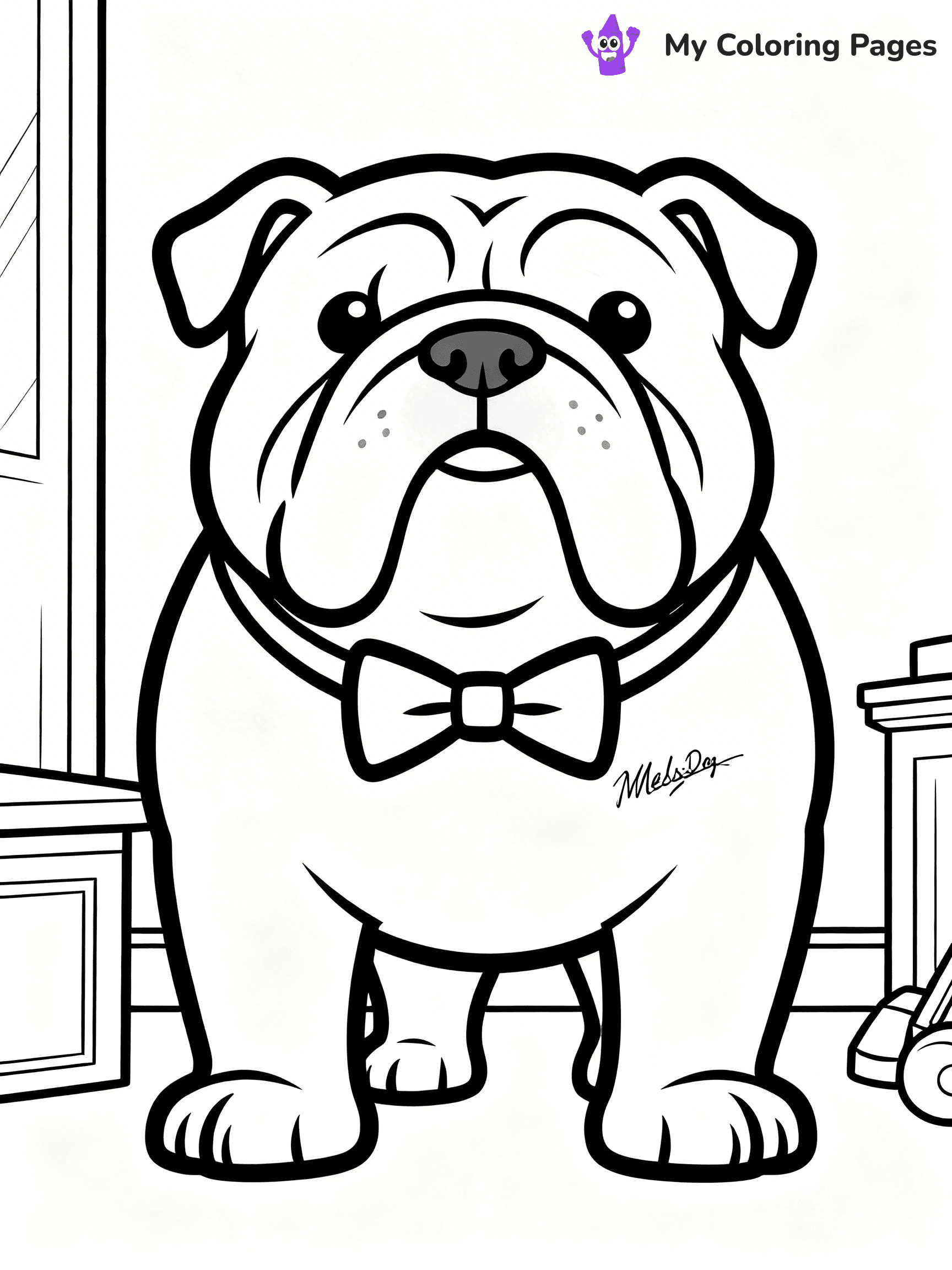 English Bulldog Coloring Pages - 48