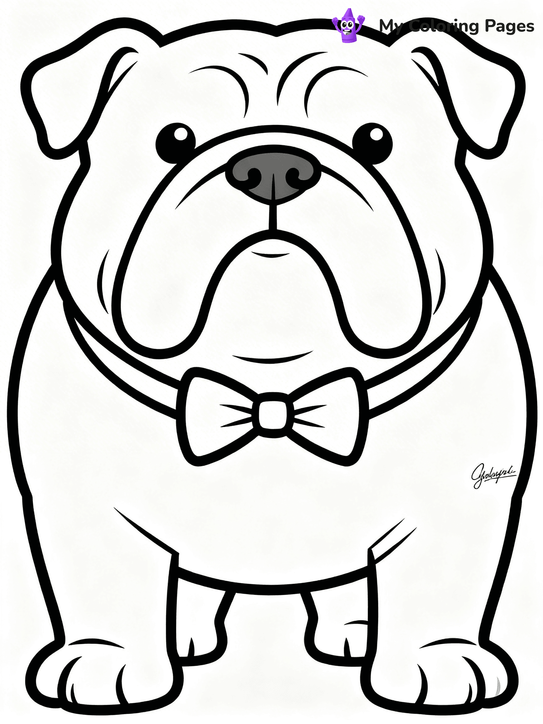English Bulldog Coloring Pages - 47