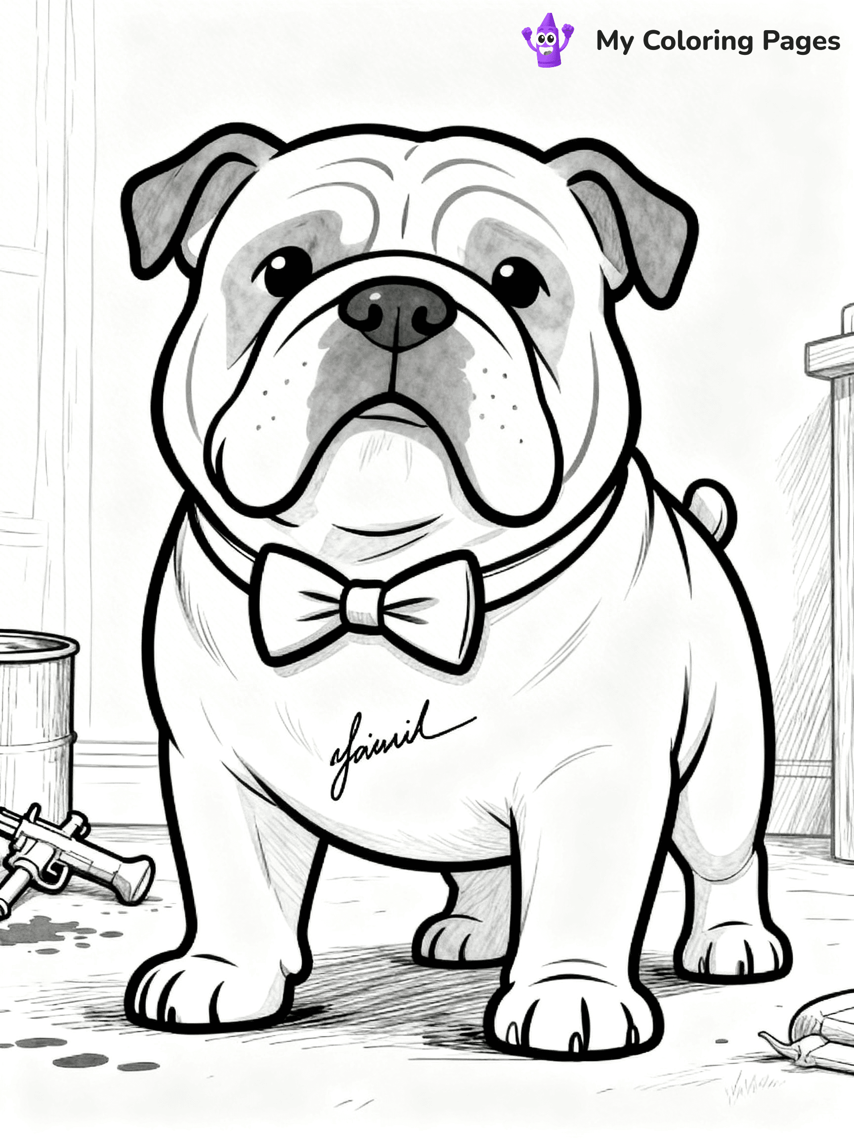 English Bulldog Coloring Pages - 45