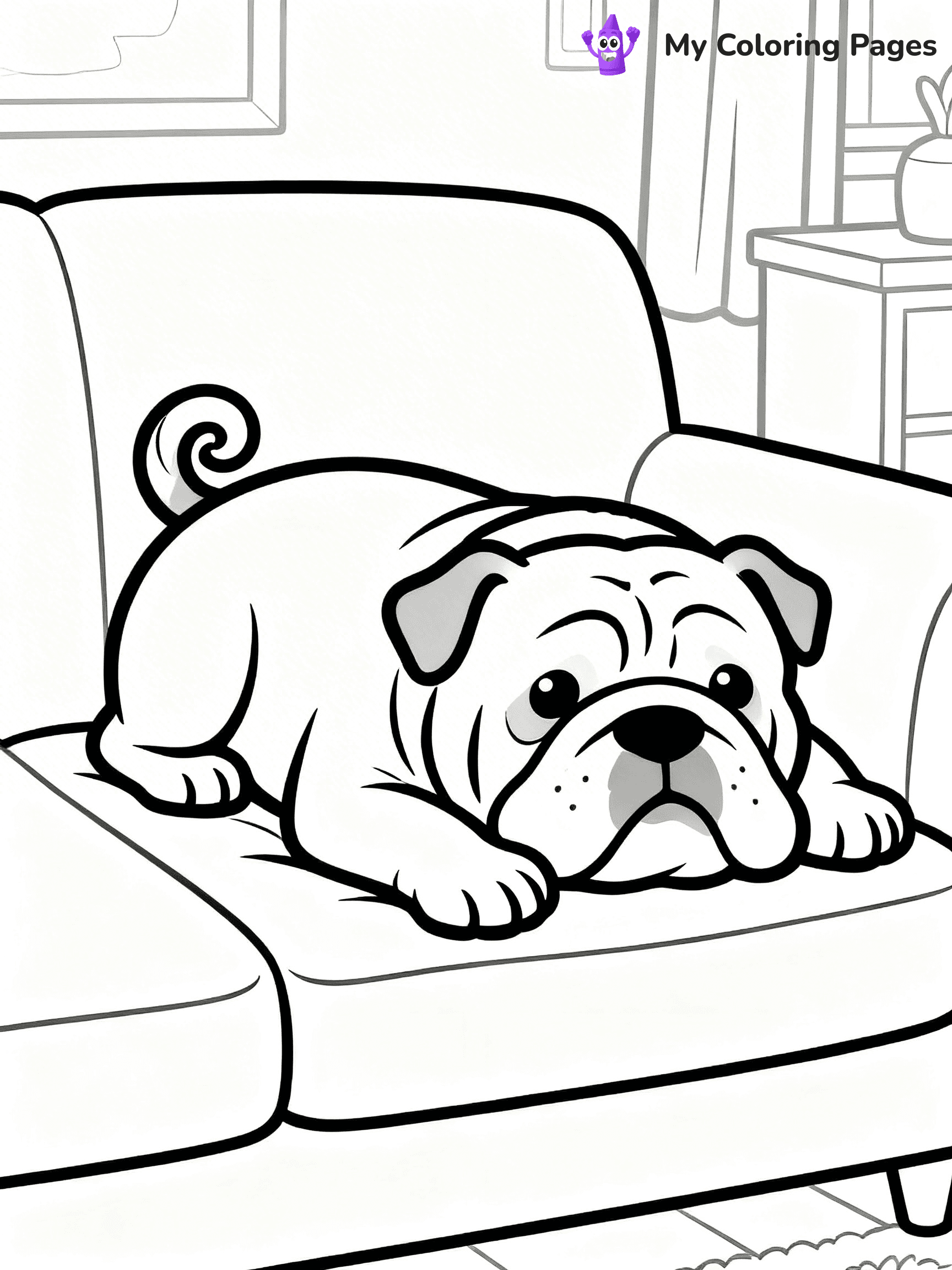 English Bulldog Coloring Pages - 34