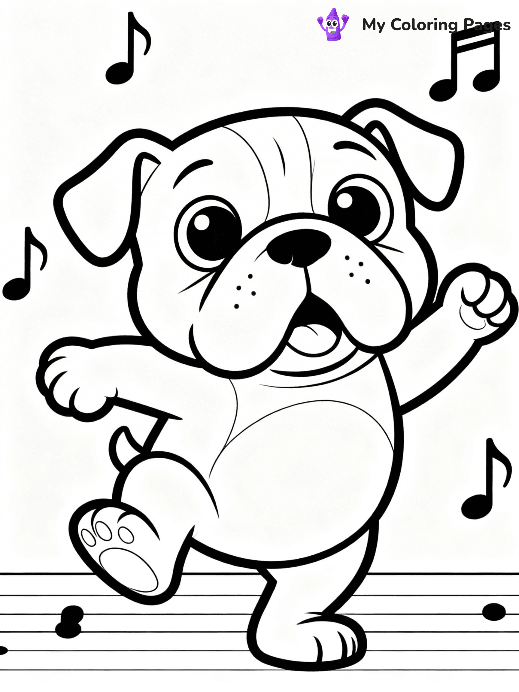 English Bulldog Coloring Pages - 8