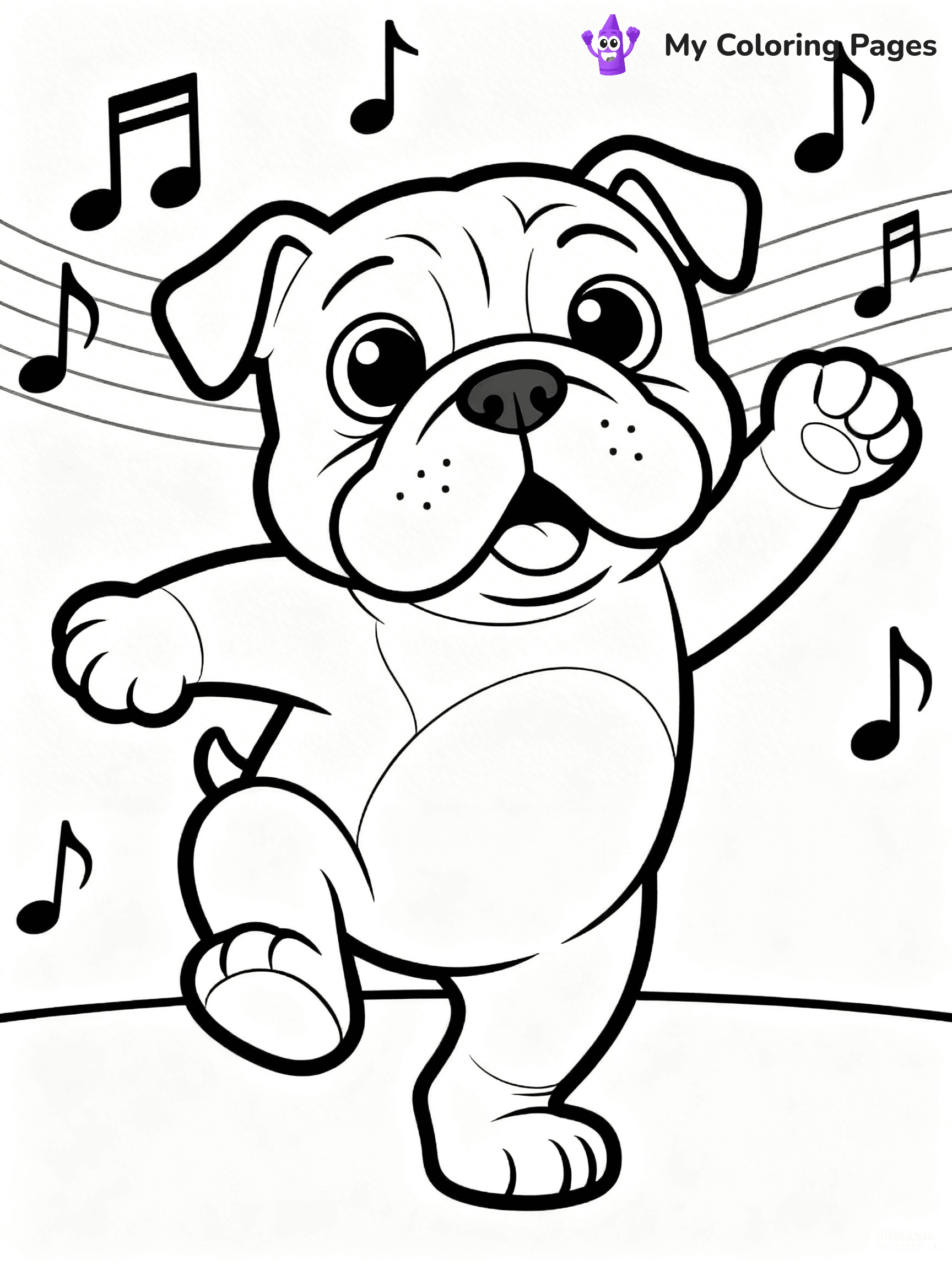 English Bulldog Coloring Pages - 7