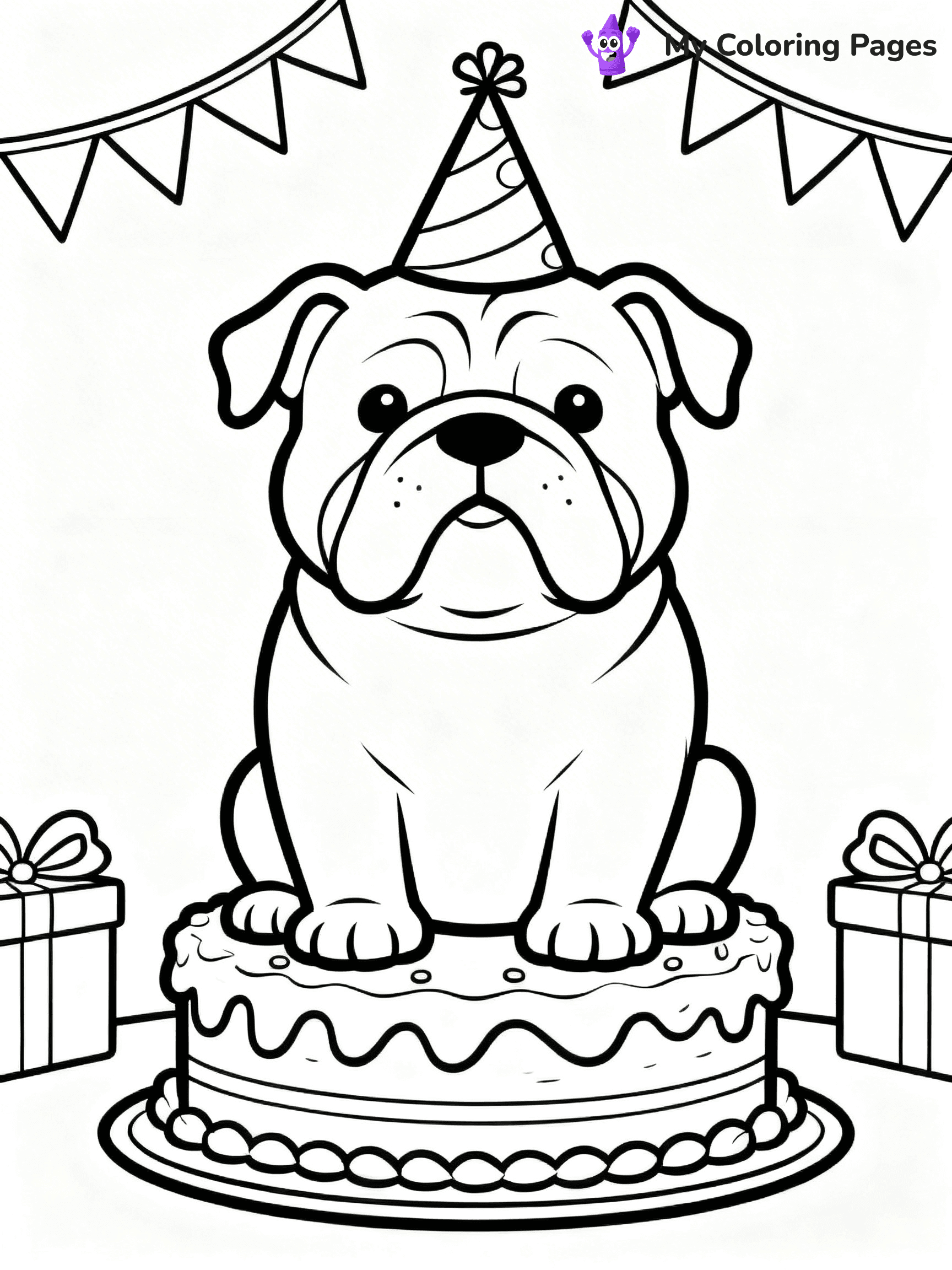 English Bulldog Coloring Pages - 6