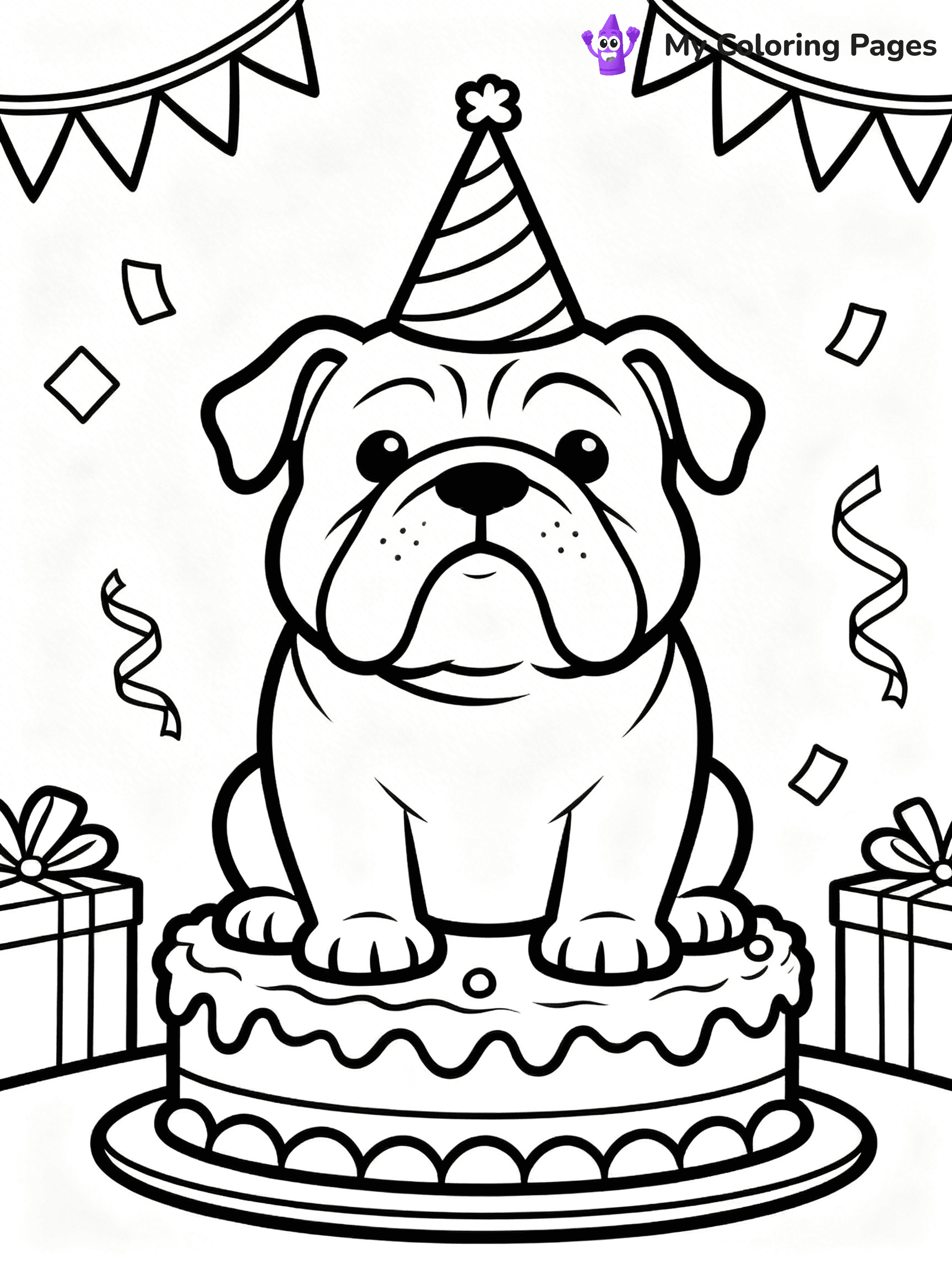 English Bulldog Coloring Pages - 5
