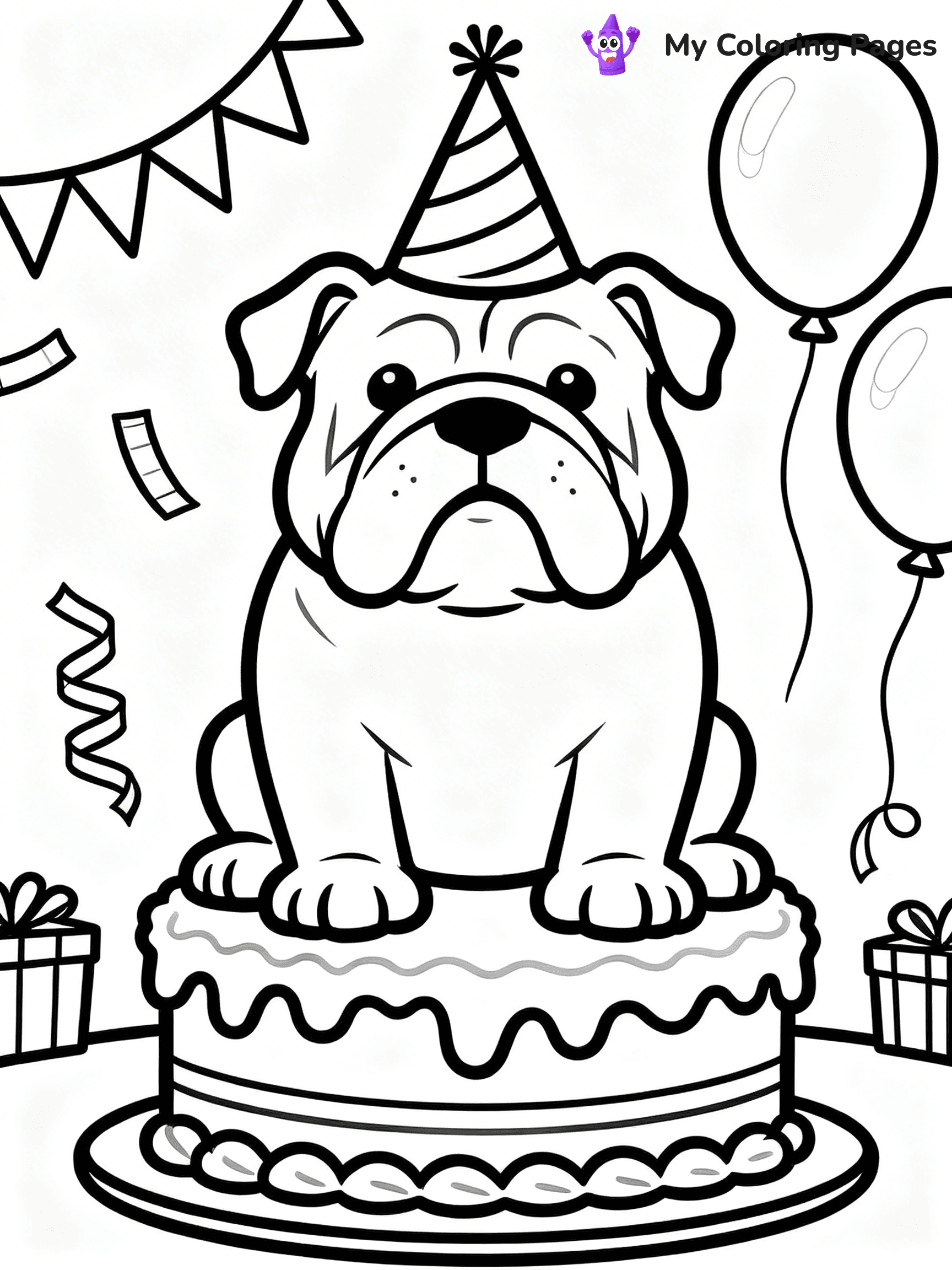 English Bulldog Coloring Pages - 4