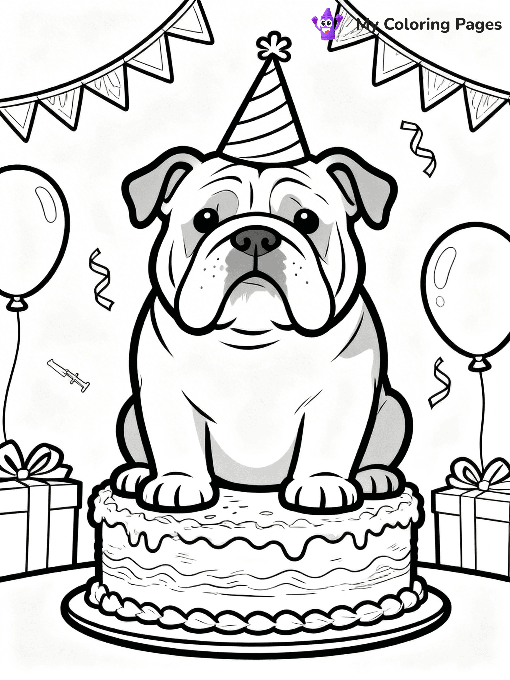 English Bulldog Coloring Pages - 3